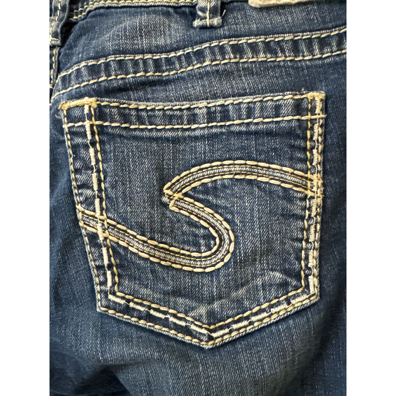 Silver Jeans Co. Silver jeans Co. Suki Capri Jeans W 31 Embroidered Pockets Size 31" - 4 Thumbnail