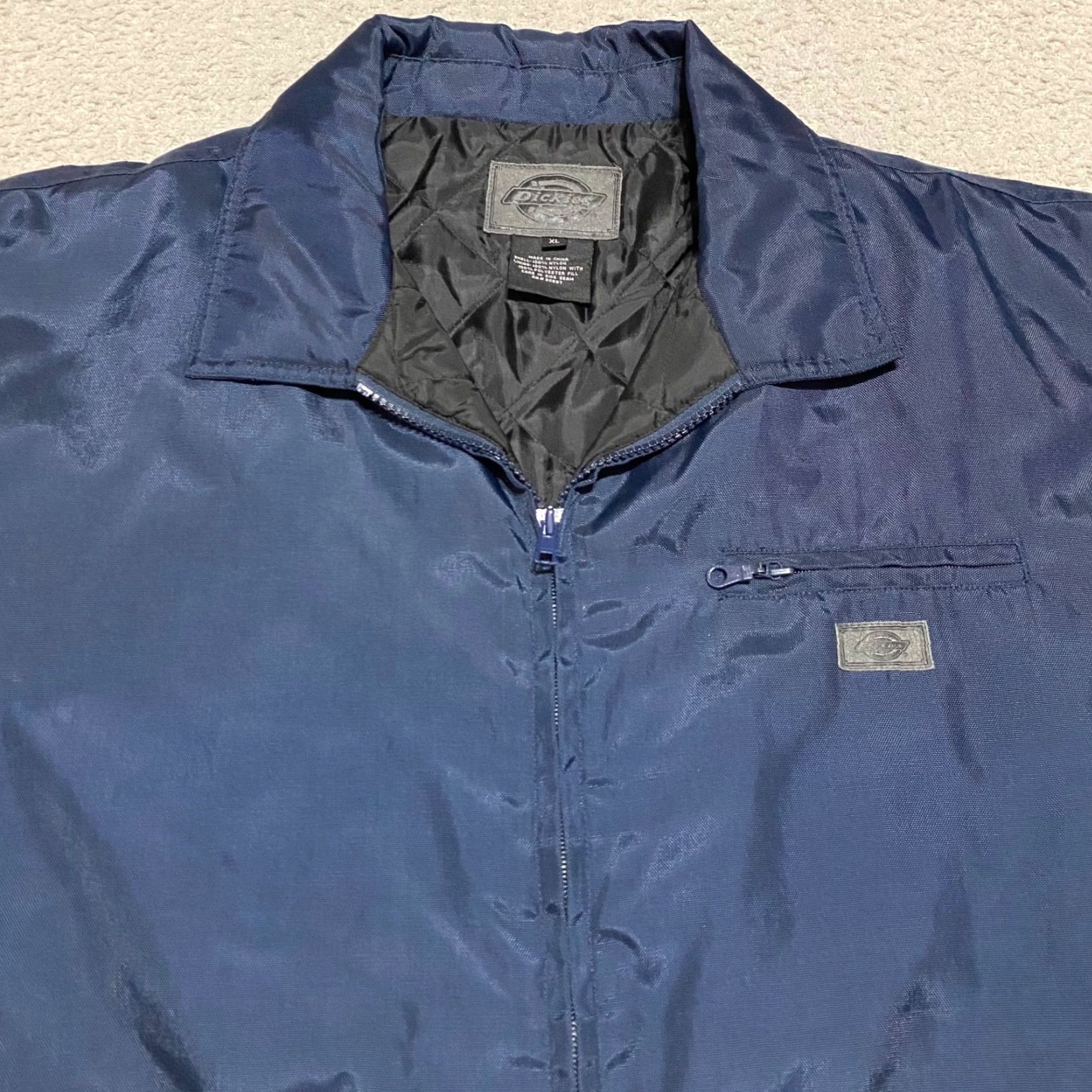Dickies Dickies Jacket Mens XL Navy Full Zip Quilted Lined Nylon Pockets Work Outdoor Size US XL / EU 56 / 4 - 6 Thumbnail