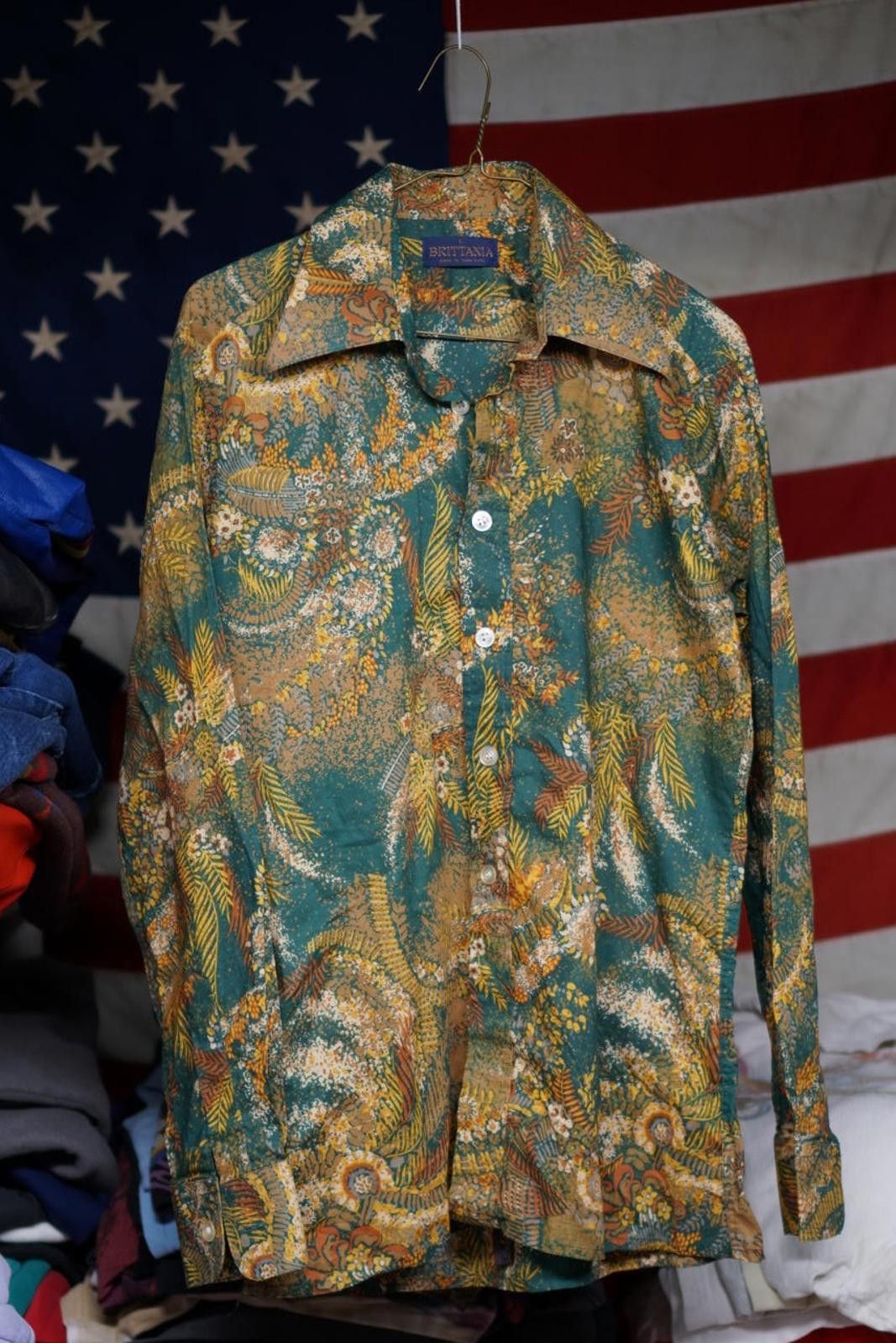 Unknown London Vintage 70s Men Long Sleeve Button-Up Shirt Paisley Pattern Size US L / EU 52-54 / 3 - 1 Thumbnail