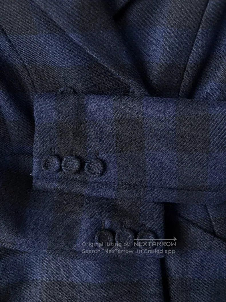Dior Dior Blue and black plaid double-breasted suit jacket Size XS / US 0-2 / IT 36-38 - 5 Thumbnail