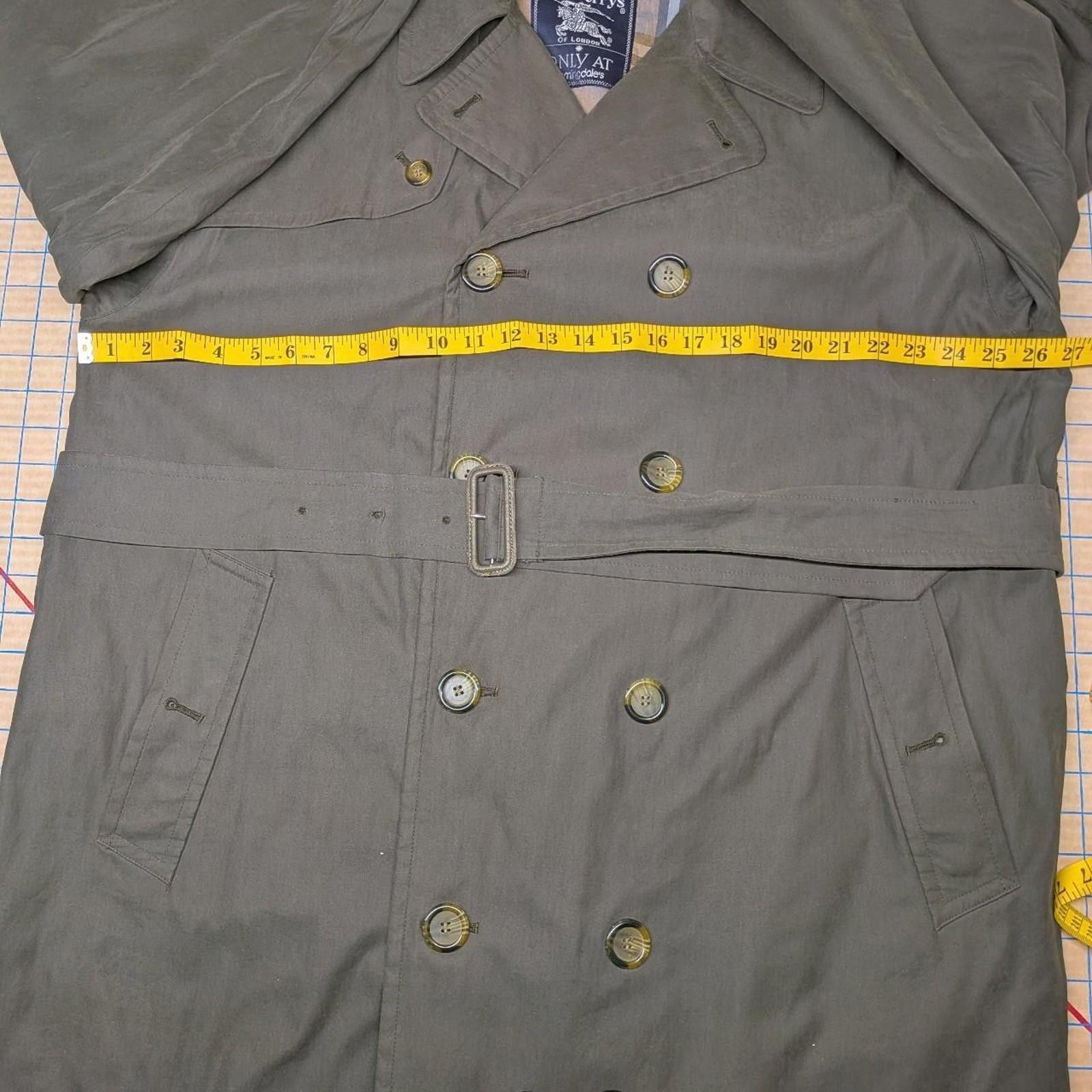 Burberry Vtg Burberrys x Olive Trench Coat Rare Blue Plaid 44R - DRAY Size US XL / EU 56 / 4 - 8 Thumbnail
