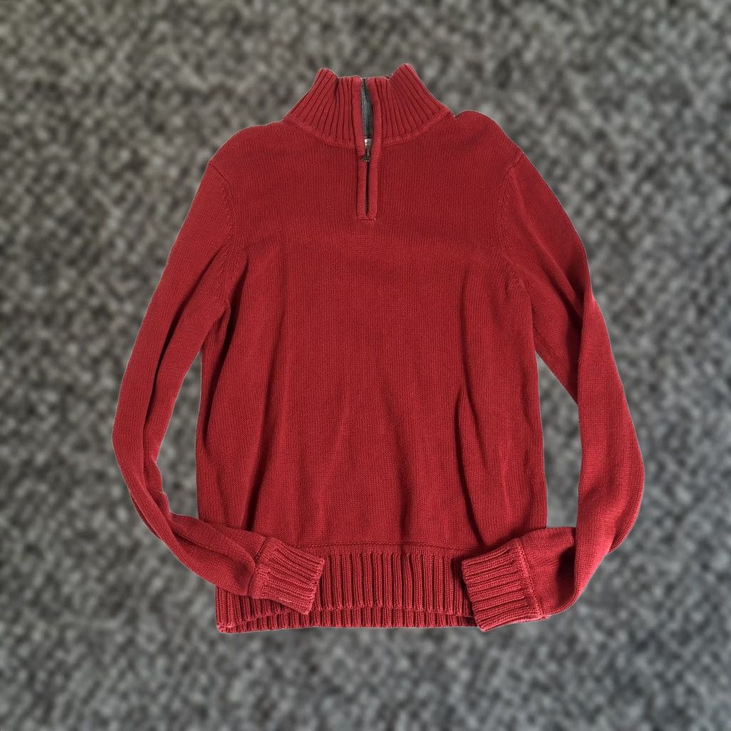 Vintage VINTAGE Women’s Aeropostale Sweater 1/4 Zip Long Sleeve Red Large G24 Size L / US 10 / IT 46 - 1 Thumbnail