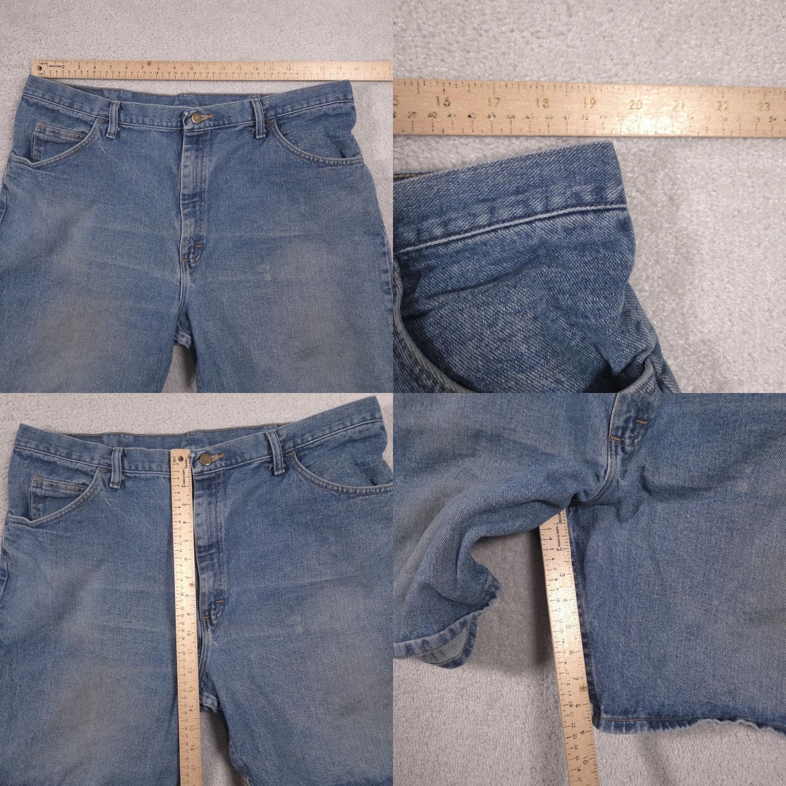 Wrangler Wrangler Shorts Mens 40 Blue Denim Relaxed Fit Bermuda Casual Size US 40 / EU 56 - 8 Thumbnail