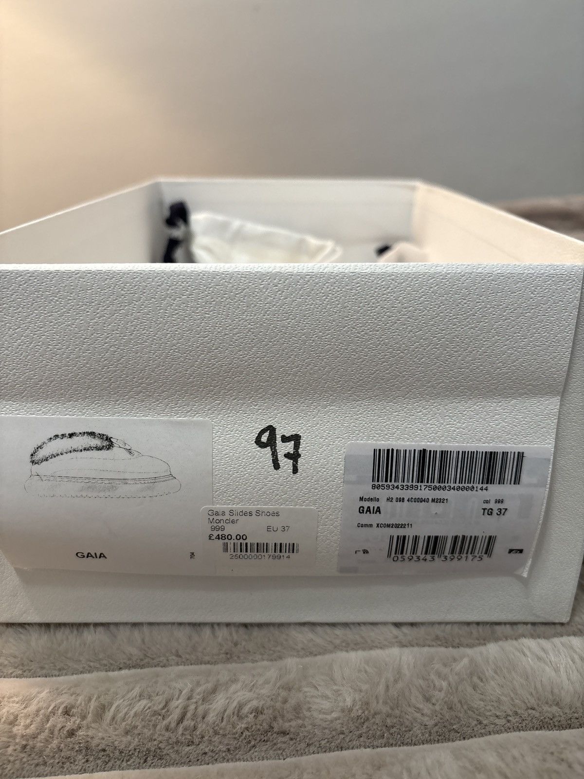 Moncler “Gaia” Slides Size US 7 / IT 37 - 7 Thumbnail