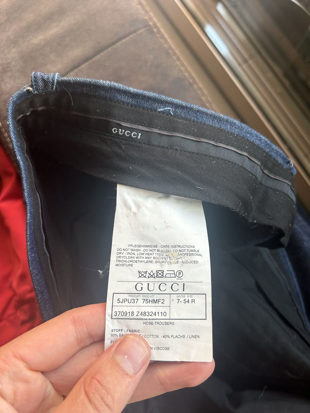Gucci Blue Linen/Cotton Blend Pants Size US 36 / EU 52 - 13 Thumbnail