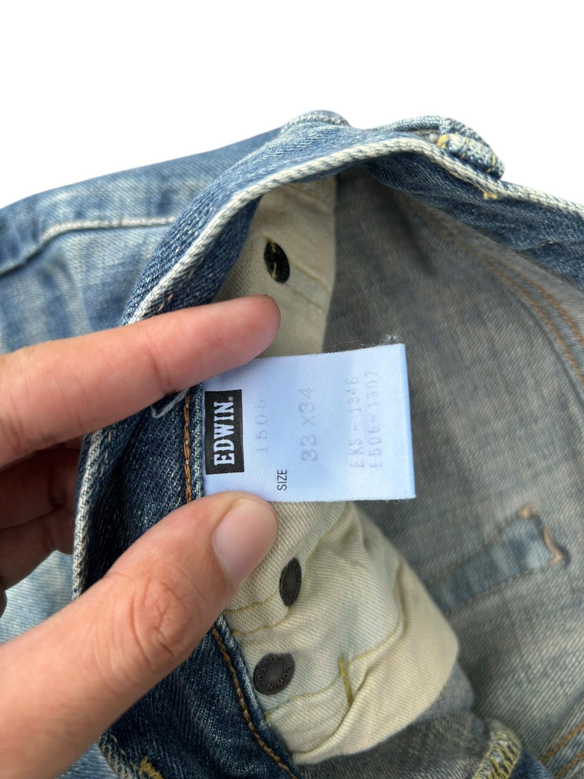 Kapital Vintage Edwin 505 Selvedge Distressed Denim Jeans Size US 34 / EU 50 - 6 Thumbnail