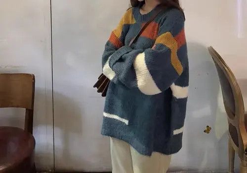 Vintage Korean style lazy style loose casual sweater Size M / US 6-8 / IT 42-44 - 1 Thumbnail