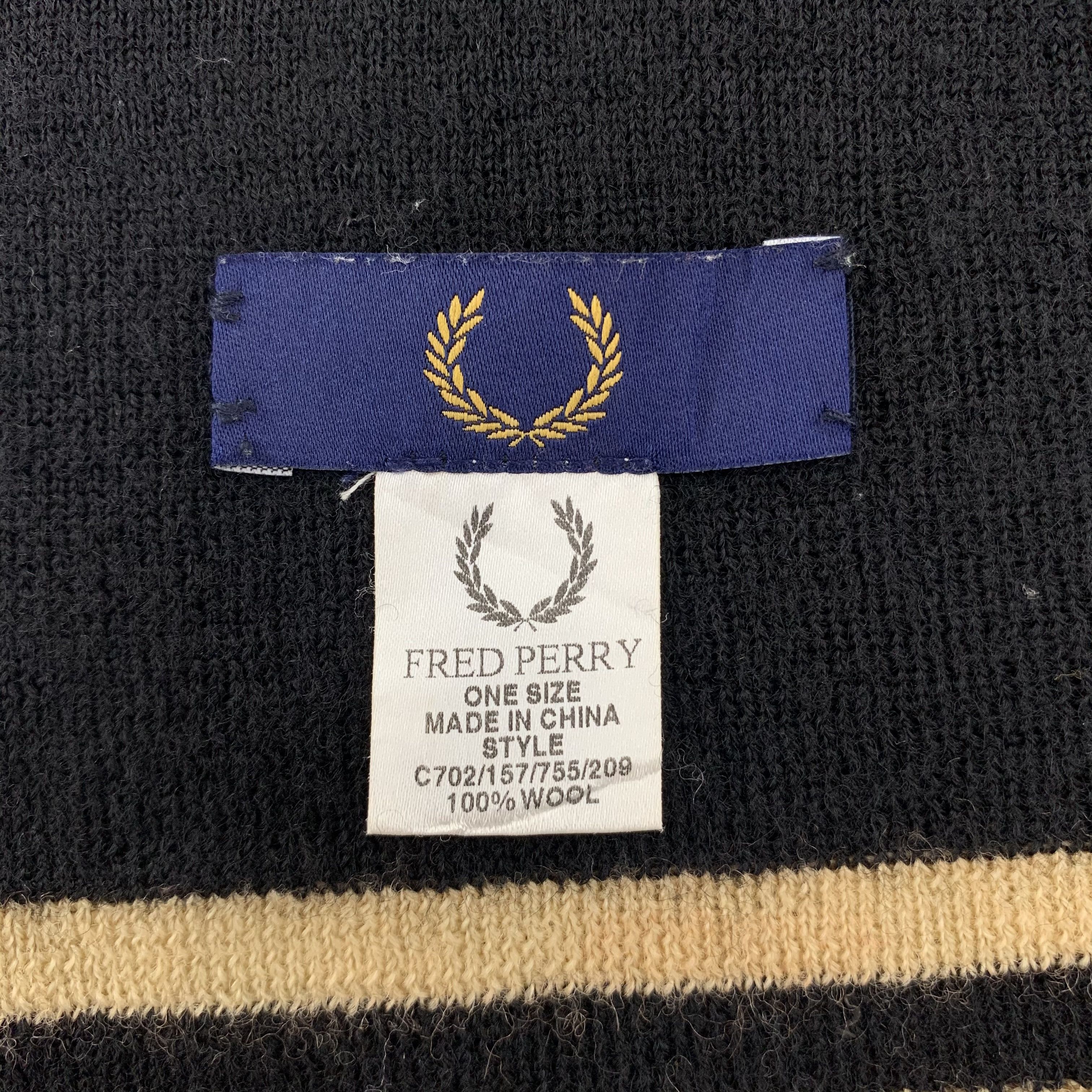 Fred Perry Fred Perry Scarf Wool Muffler Neck Wrap BL5145 Size ONE SIZE - 4 Thumbnail