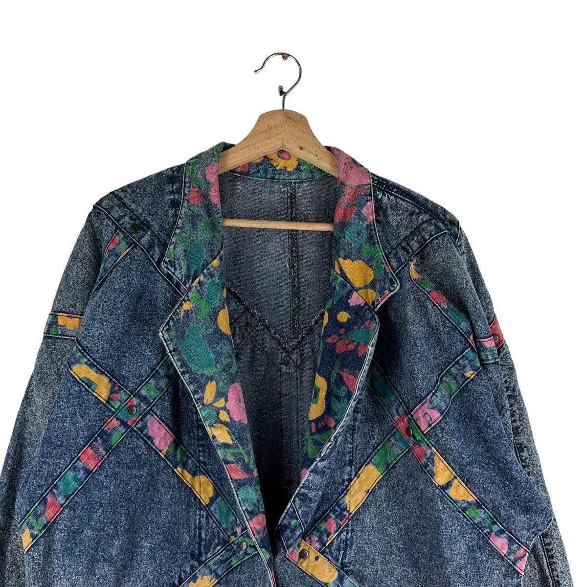 Japanese Brand 🔥VINTAGE DENIM BIKER JACKET RARE ISSEY MIYAKE STYLE Size US M / EU 48-50 / 2 - 2 Thumbnail