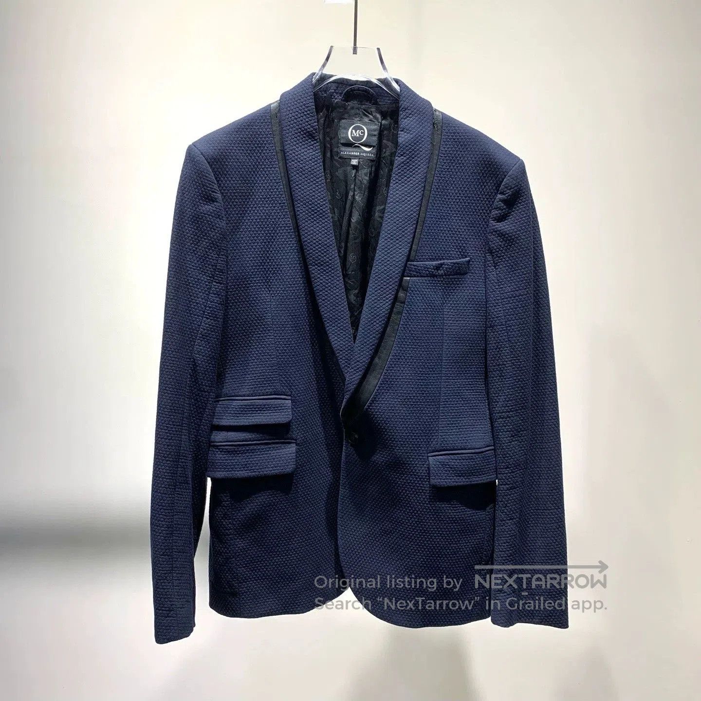 Alexander McQueen McQueen Black Embroidered Collar Blazer. Size US L / EU 52-54 / 3 - 1 Thumbnail
