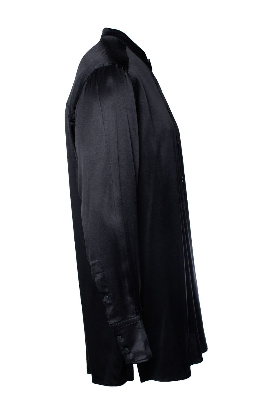 Dolce & Gabbana Dolce & Gabbana, Silk black shirt with round neck Size US M / EU 48-50 / 2 - 4 Thumbnail