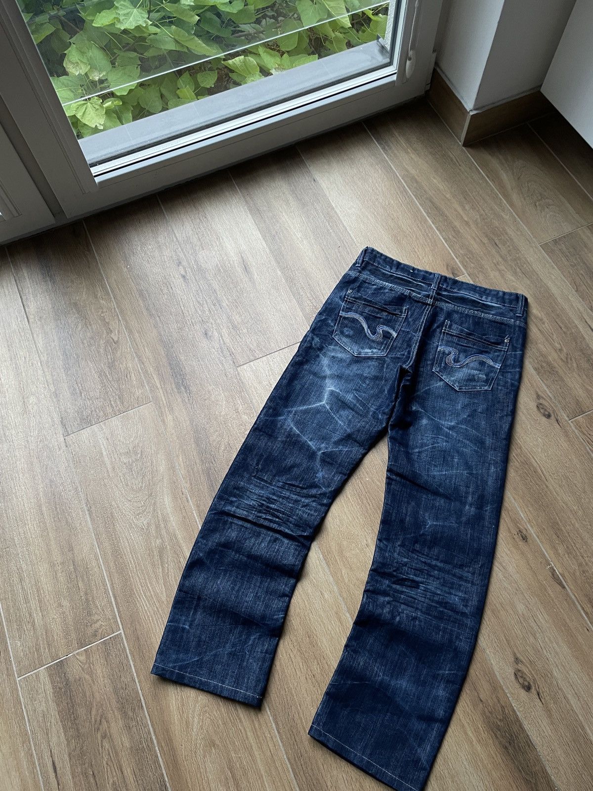 Vintage Vintage Flared Jeans Faded Mud Washed Avant Garde Japanese Size US 30 / EU 46 - 6 Thumbnail