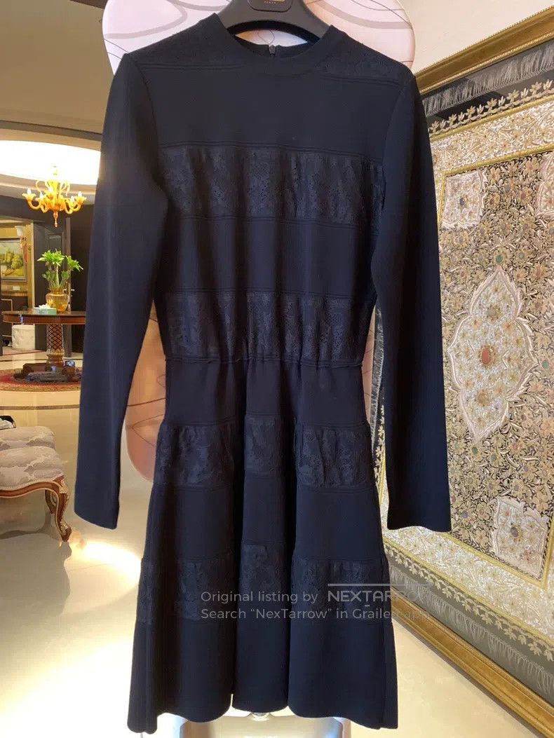 Valentino Valentino Black lace knit patchwork dress Size S / US 4 / IT 40 - 7 Thumbnail