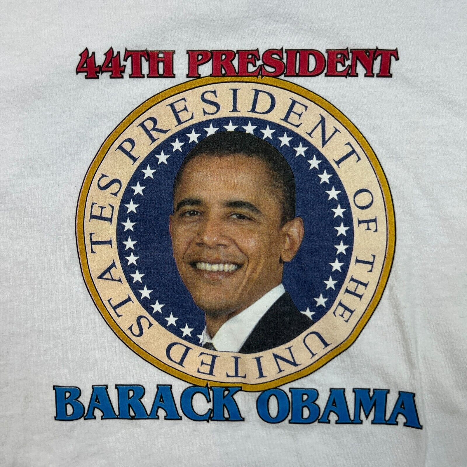 Rap Tees Vintage Y2K Barack Obama T Shirt 44th President Election Tee Size US L / EU 52-54 / 3 - 3 Thumbnail