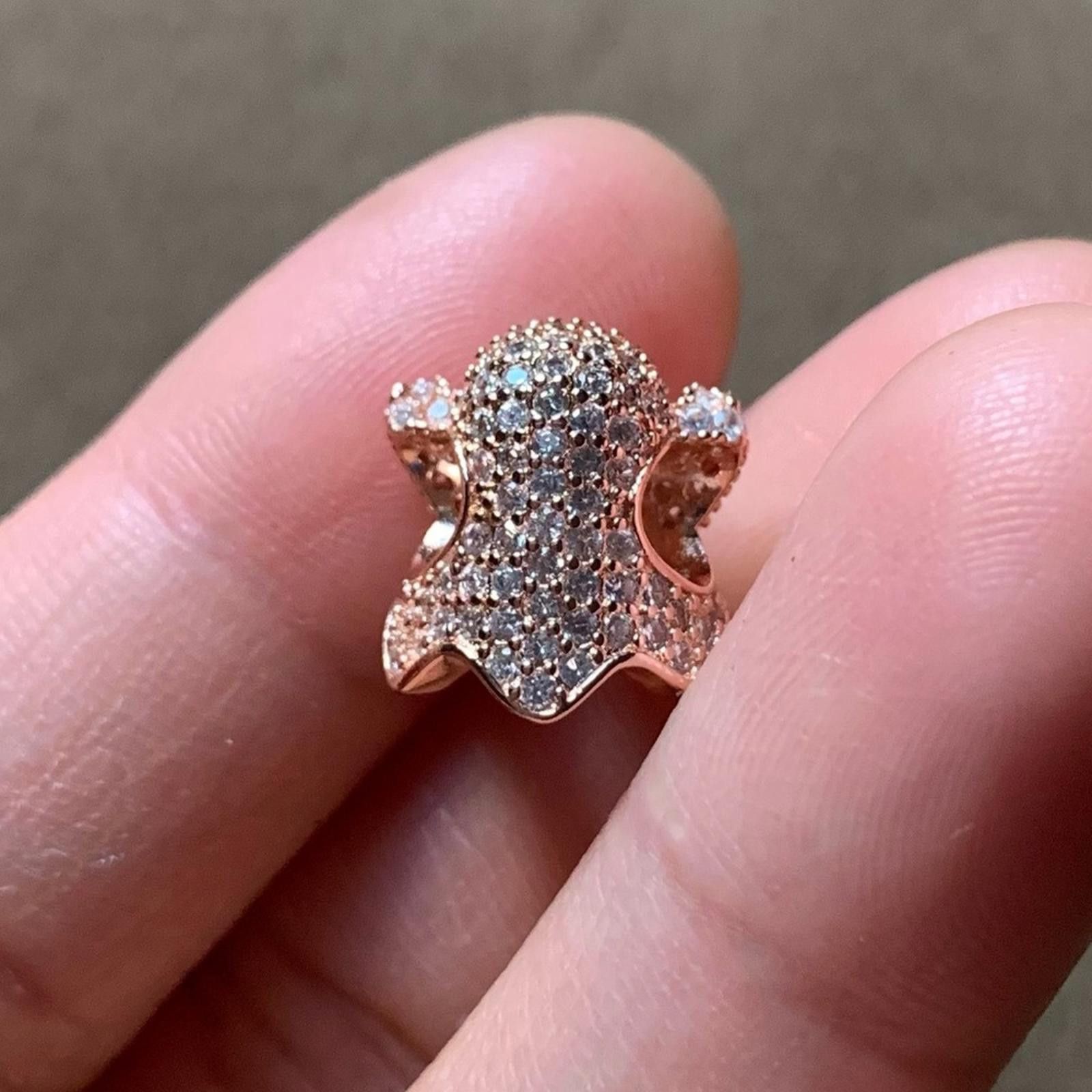 Other NWOT Crystal Rose Gold Ghost Charm Sterling Silver 925 Size ONE SIZE - 8 Thumbnail