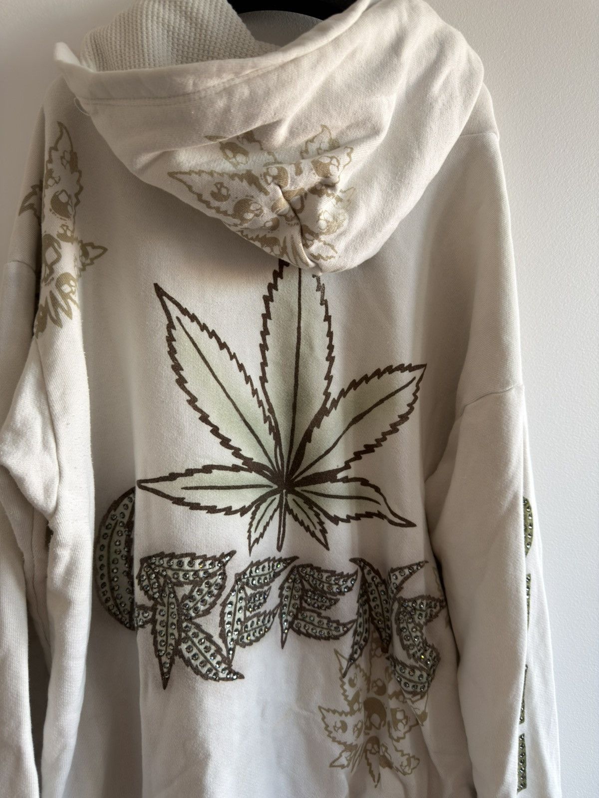 The Great China Wall *RARE* 90s VINTAGE THE GREAT CHINA WALL WEED HOODIE GREENS Size US L / EU 52-54 / 3 - 6 Thumbnail