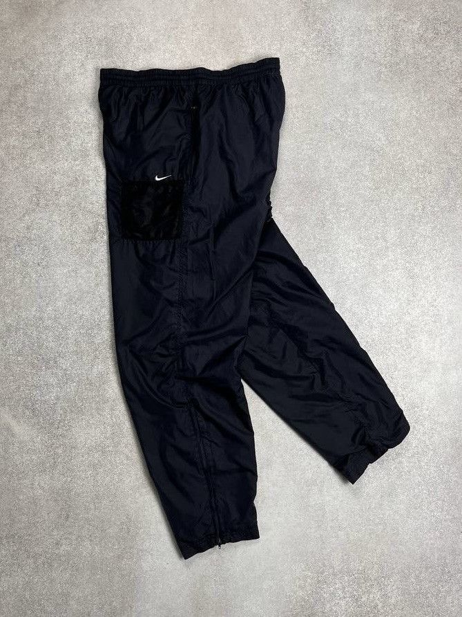 Nike × Vintage Vintage Nike Swoosh Baggy Nylon Track Pants Y2K M Size US 32 / EU 48 - 1 Thumbnail