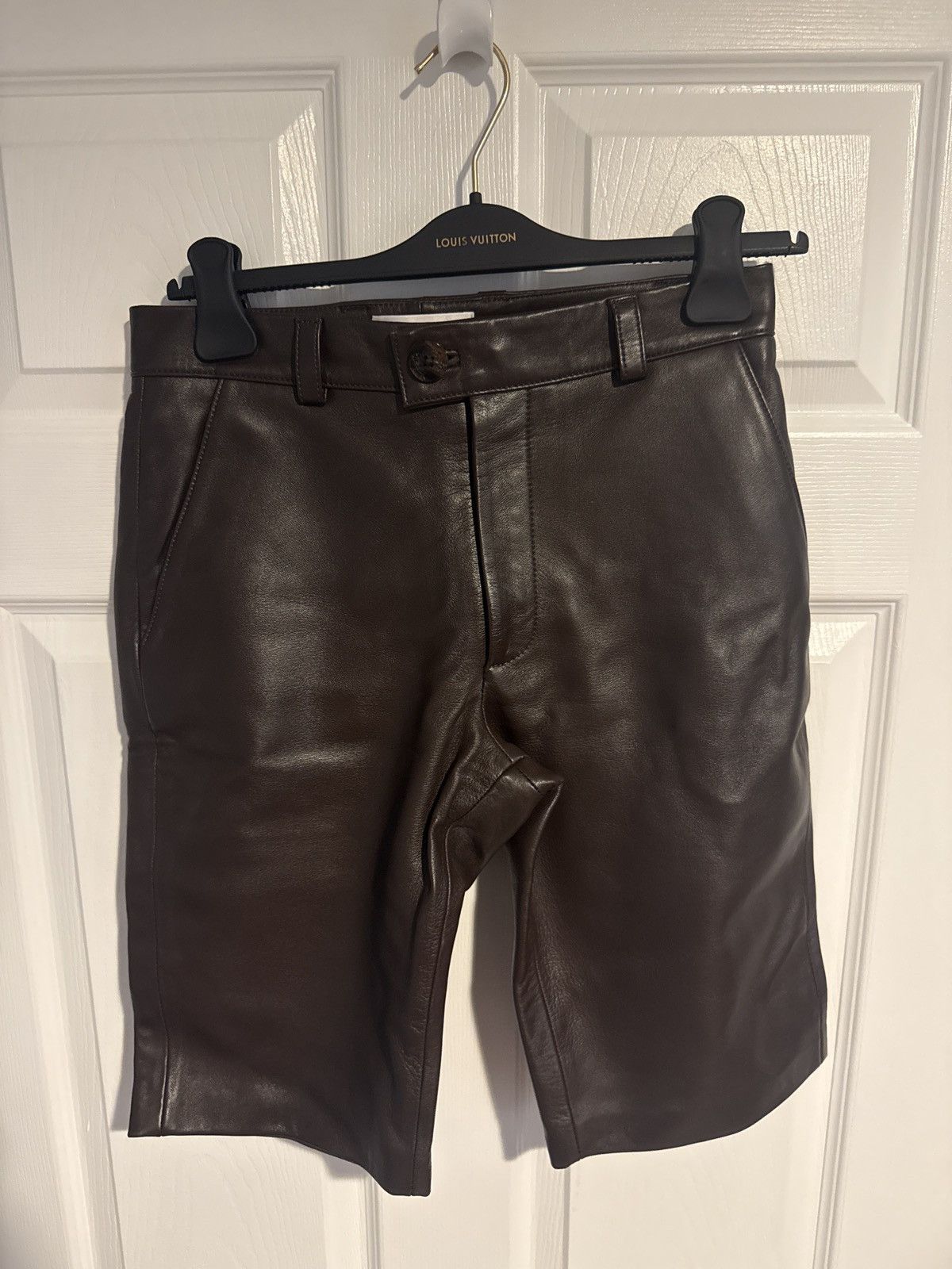 Ernest W. Baker Ernest W. Baker Brown Leather Shorts Size US 30 / EU 46 - 6 Thumbnail