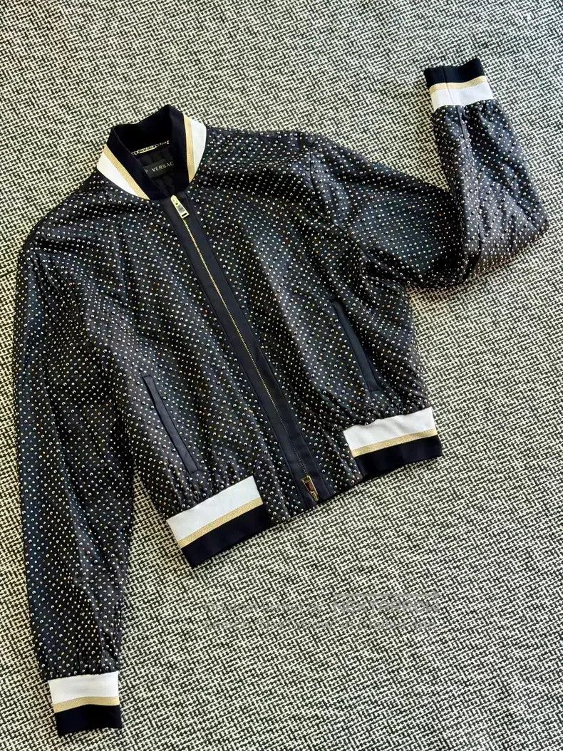 Versace Versace Rework full diamond jacket Size L / US 10 / IT 46 - 1 Thumbnail