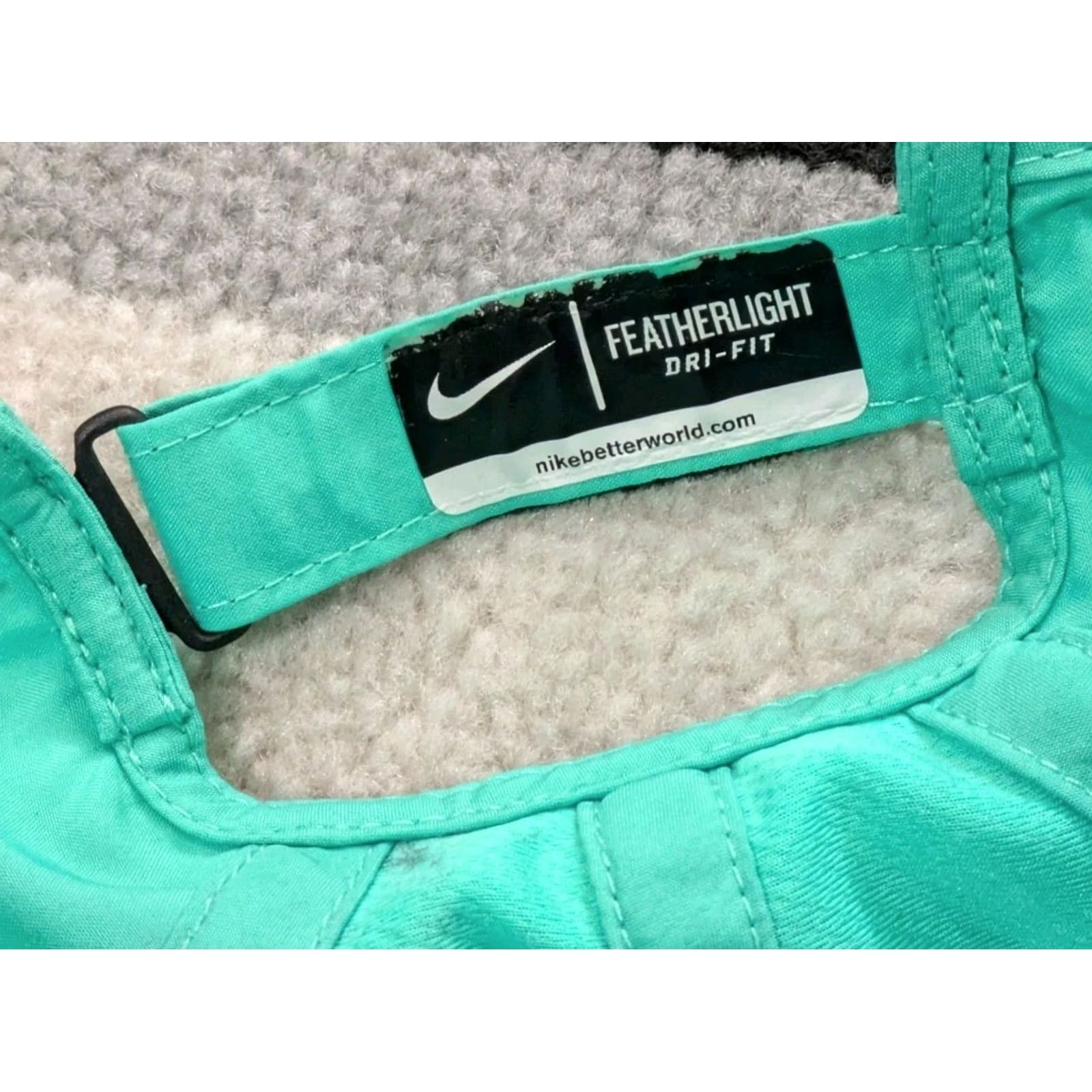 Nike VINTAGE Nike Featherlight Dri Fit Running Hat Panel Cycling Y2K Lightweight Tailwind VTG Green Mens Size ONE SIZE - 4 Thumbnail