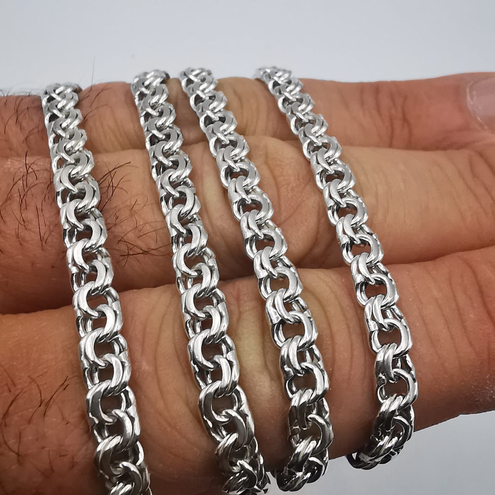 Sterling Silver Vintage Beautiful Jewelry Chain,925 Sterling Silver 29,06g Size ONE SIZE - 6 Thumbnail