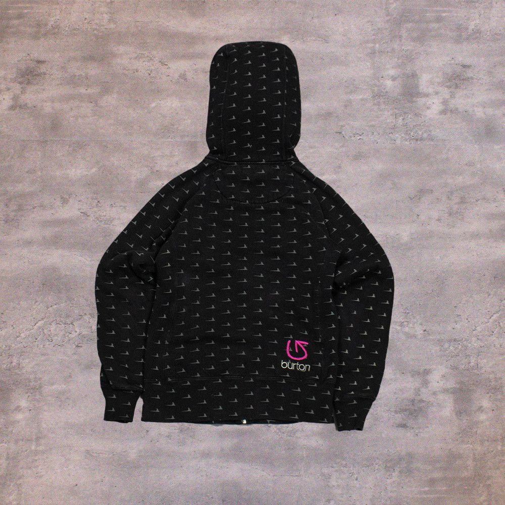 Burton Y2K 2000's 00's Burton AOP Black Sherpa Line Black Hoodie Size US XS / EU 42 / 0 - 2 Thumbnail