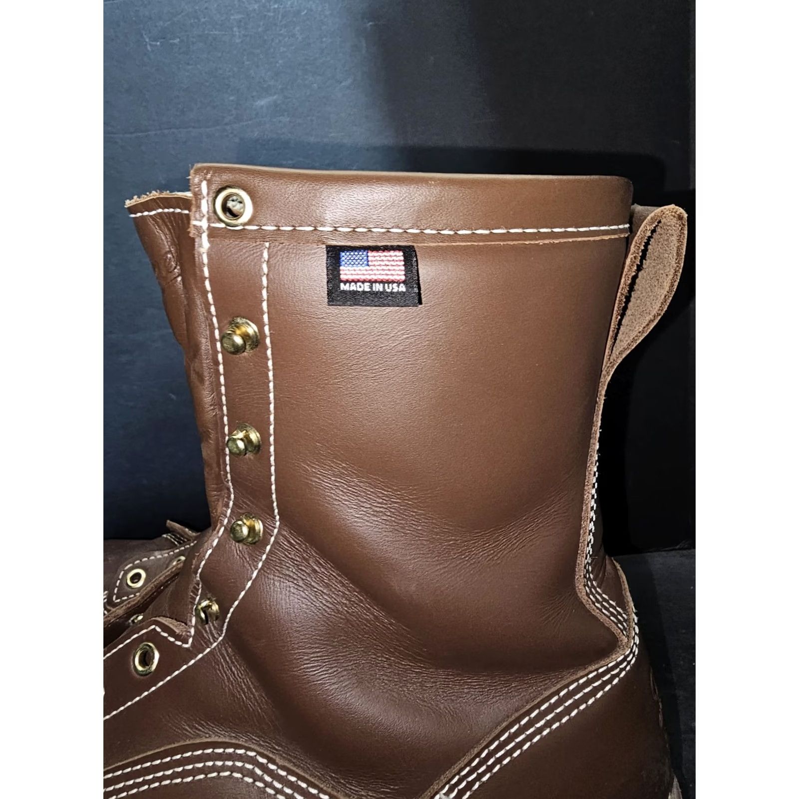 Danner Danner Signature 8" Power Foreman NMT Composite Toe Waterproof Work Boot Size 14 Mens Boots Brown Leather Waterproof Work Boot Size US 14 / EU 47 - 3 Thumbnail
