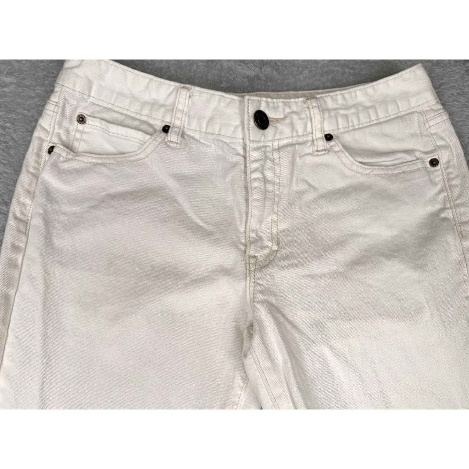 Gap Gap Jeans Womens 8A White Curvy Straight Stretch Denim Casual Mid Rise 28x29 Size 30" / US 8 / IT 44 - 4 Thumbnail