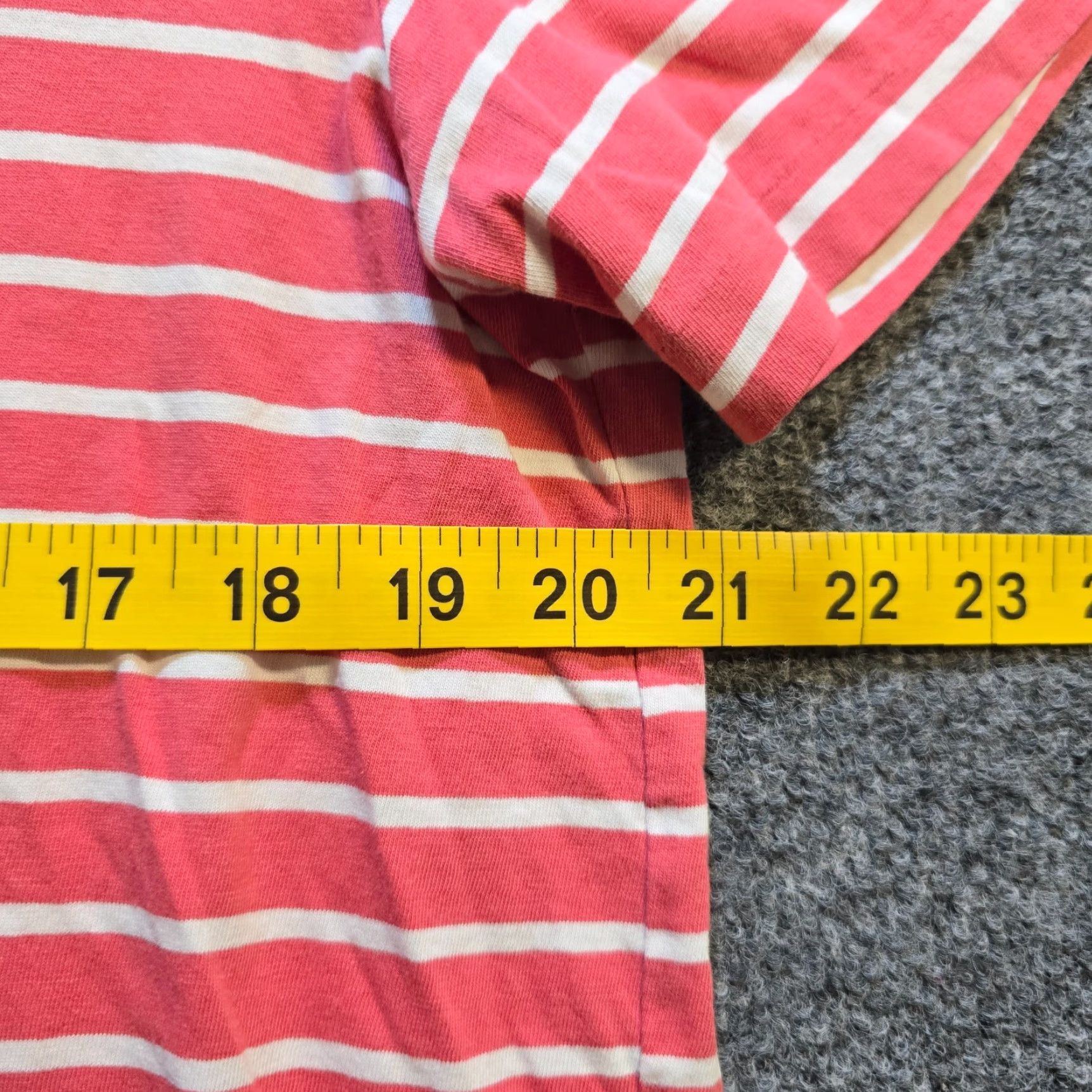 Polo Ralph Lauren Polo Ralph Lauren Shirt Mens Large Pink White Striped V Neck T-Shirt Casual Basic Size US L / EU 52-54 / 3 - 6 Thumbnail