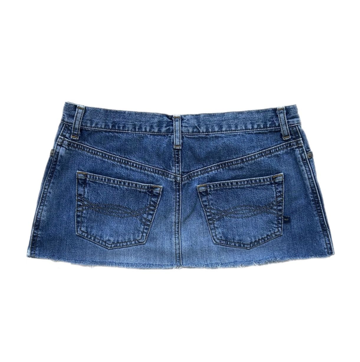Abercrombie & Fitch y2k abercrombie & fitch low rise denim micro mini skirt Size 25" / US 0 / IT 36 - 2 Thumbnail