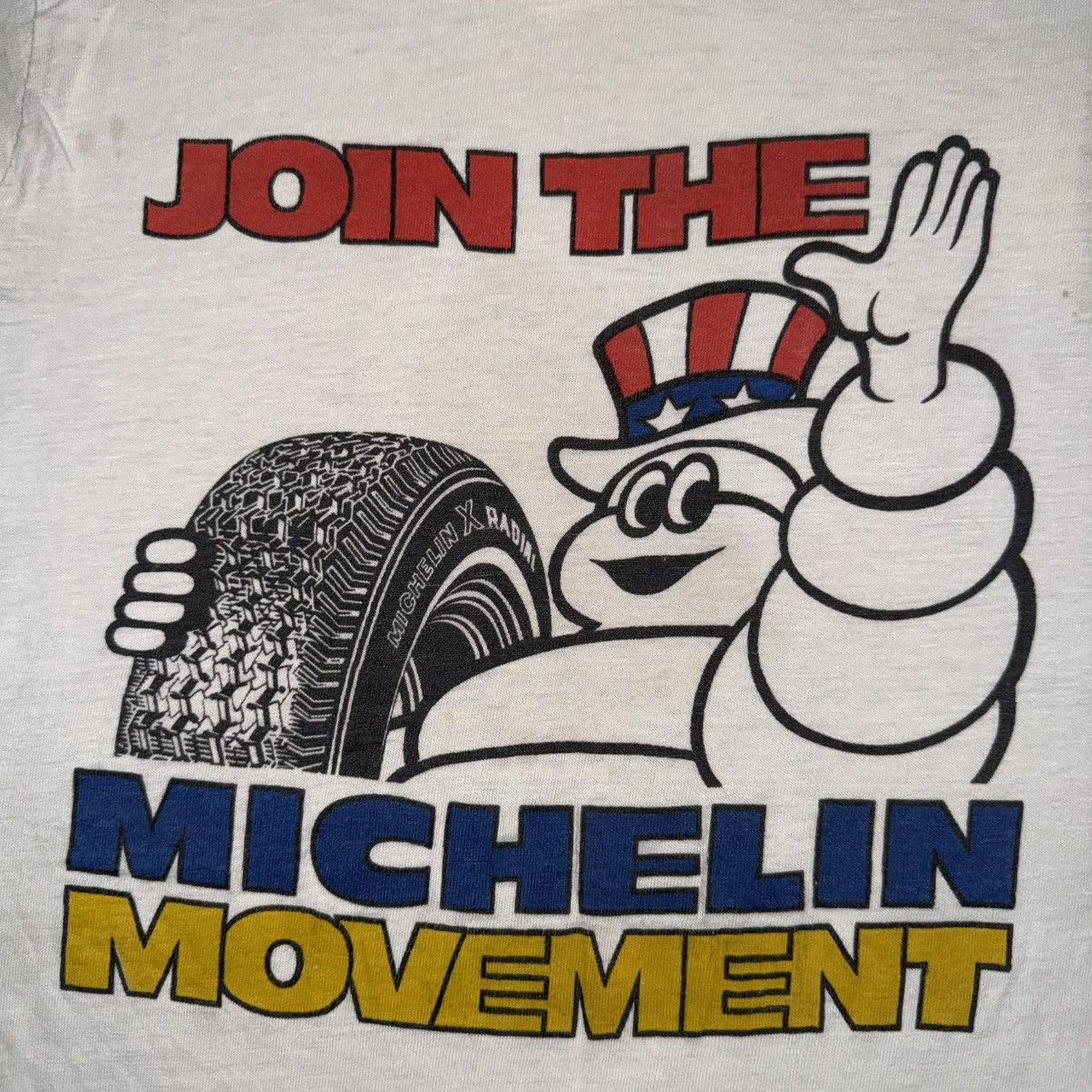 Vintage Vintage 80S 80S MICHELIN T-Shirt Size US XXS / EU 40 - 2 Thumbnail
