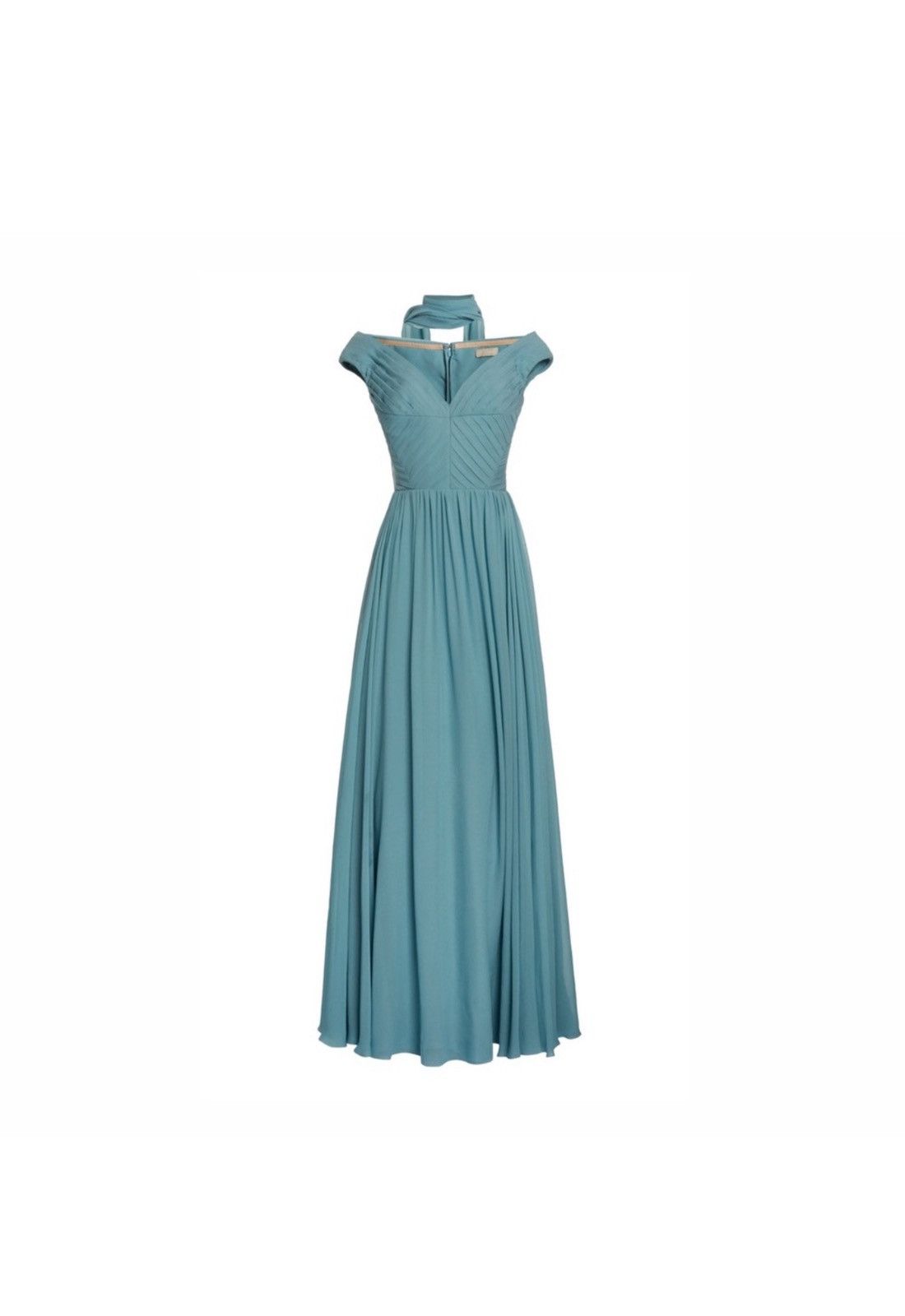 Elie Saab ELIE SAAB Scarf-Detailed Blouson Maxi Dress blue Size M / US 6-8 / IT 42-44 - 1 Thumbnail
