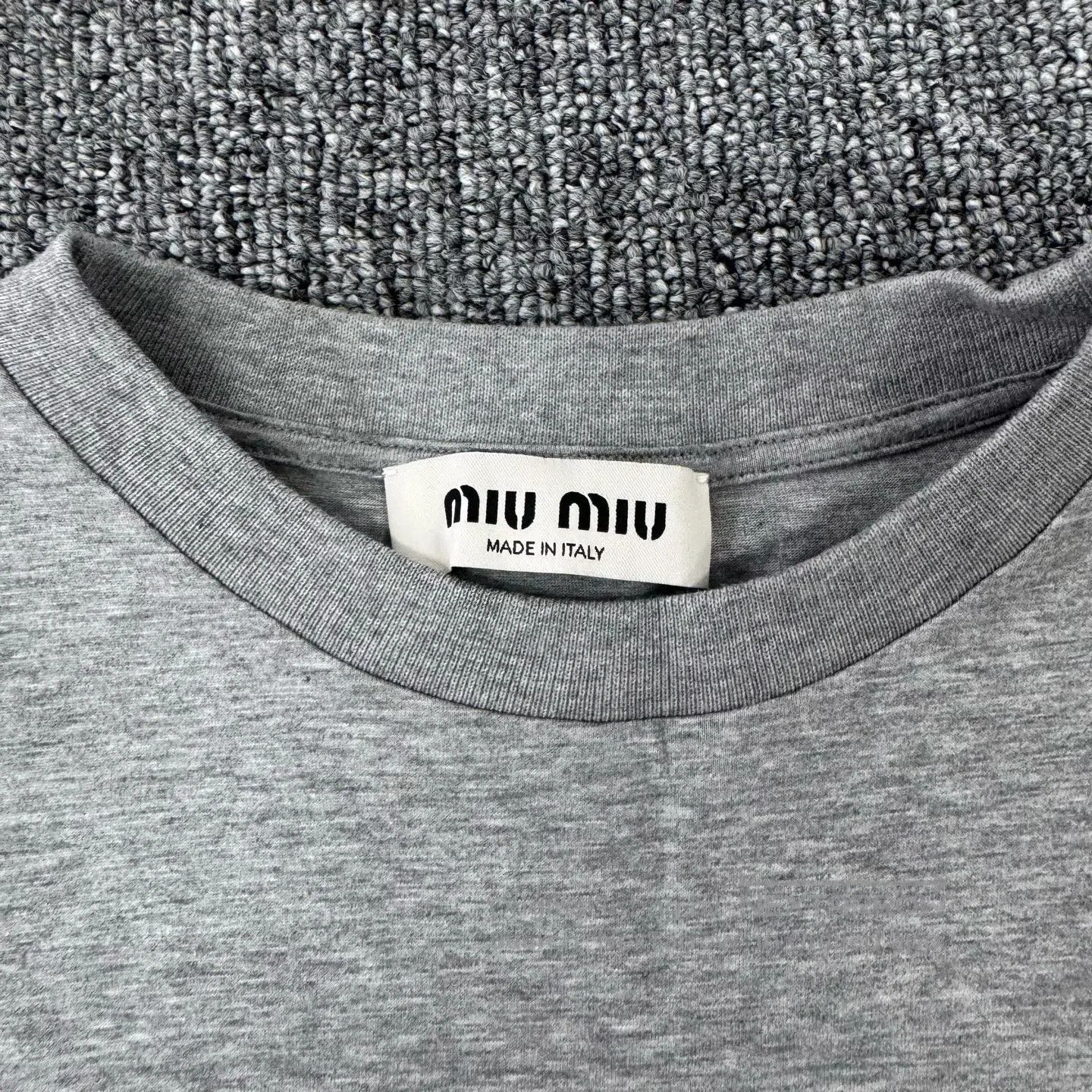 Miu Miu miu miu Alphabet logo short-sleeved T-shirt| Size M / US 6-8 / IT 42-44 - 5 Thumbnail