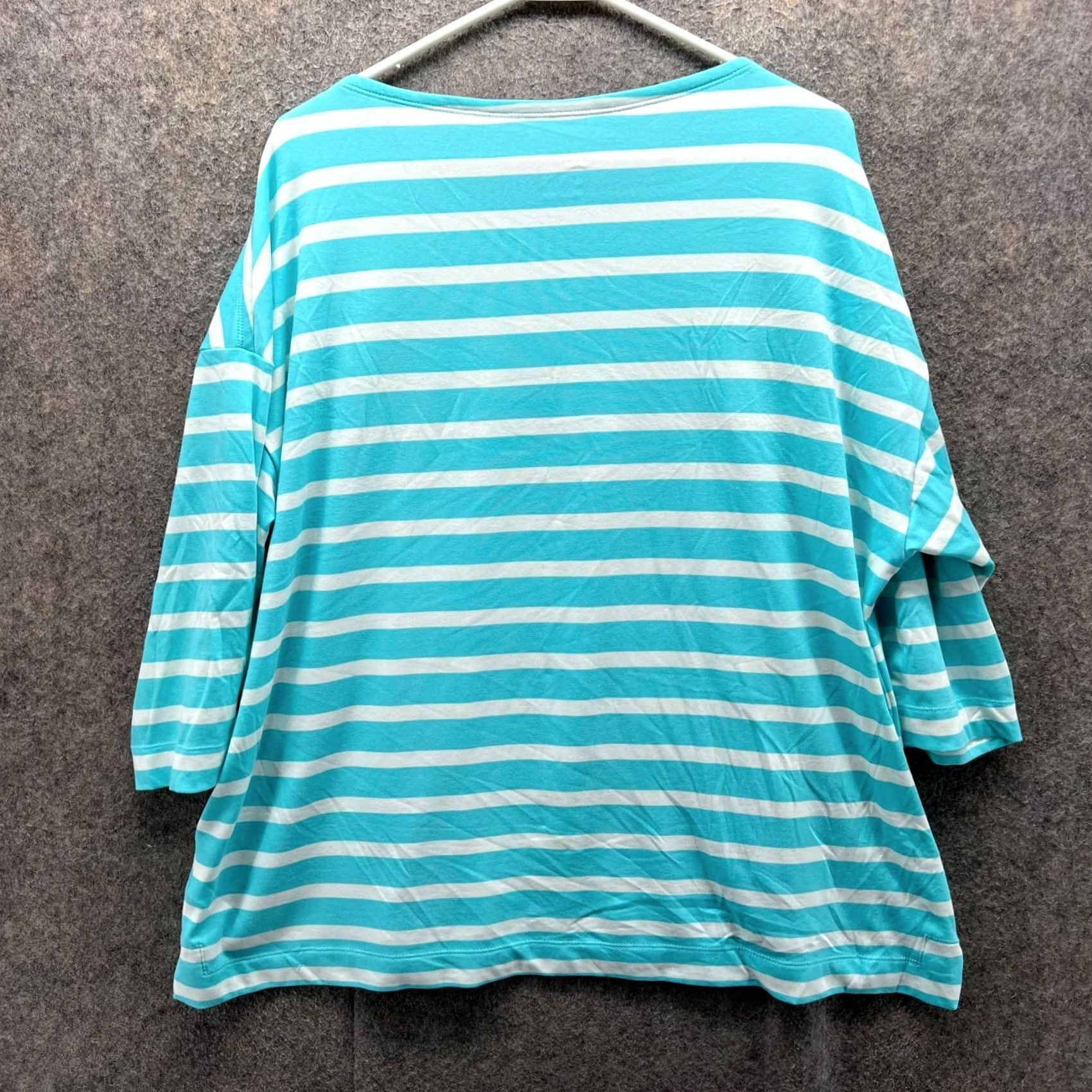 Nike VINTAGE Nike Shirt Womens 2XL Blue White Stripes Round Neck Dri Fit UV 3/4 Sleeve Size XXL / US 16-18 / IT 52-54 - 2 Thumbnail