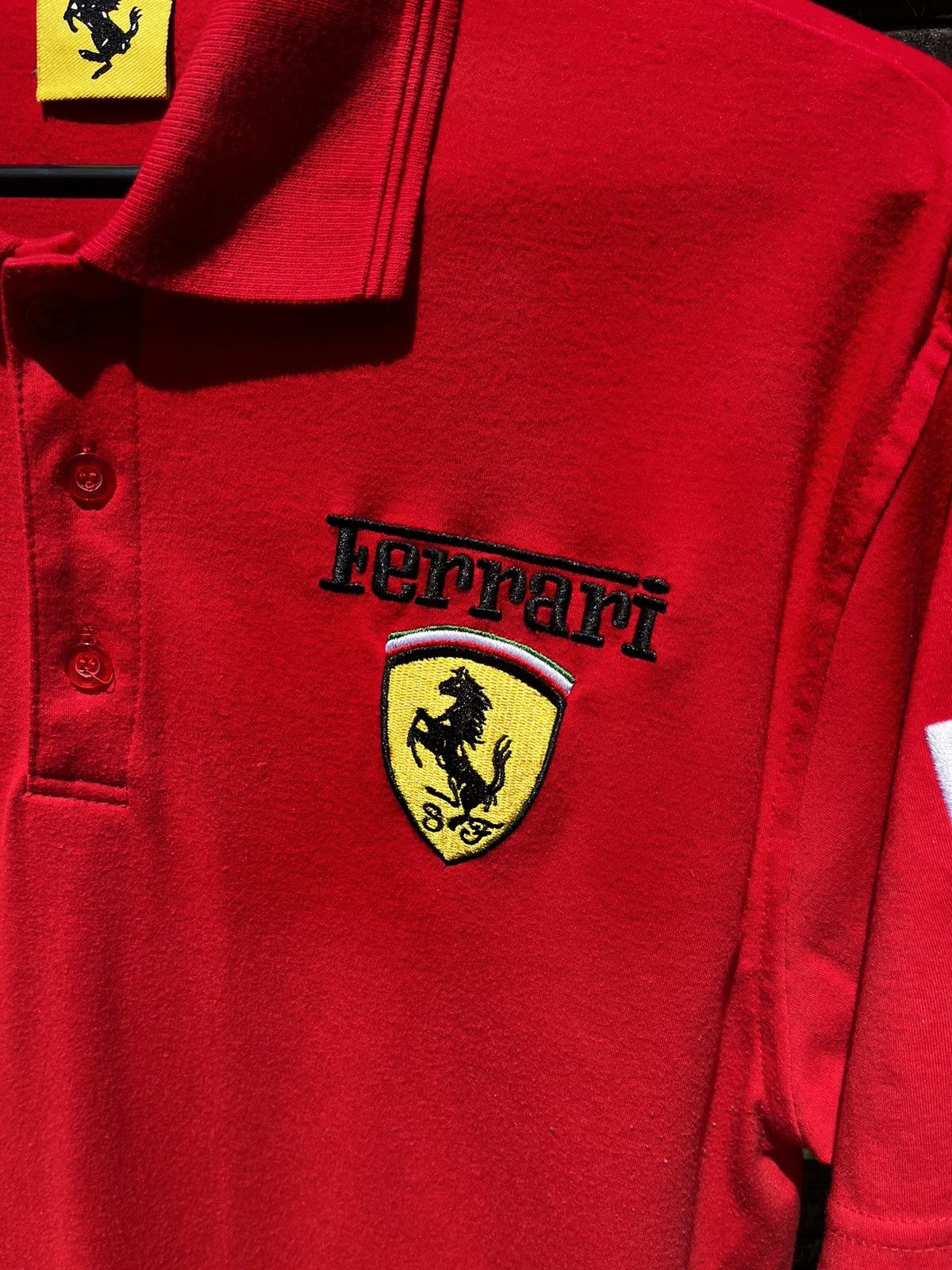 Vintage 🏎️ VINTAGE FERRARI F1 BIG LOGO NASCAR RACING STREETWEAR POLO Size US XXL / EU 58 / 5 - 4 Thumbnail