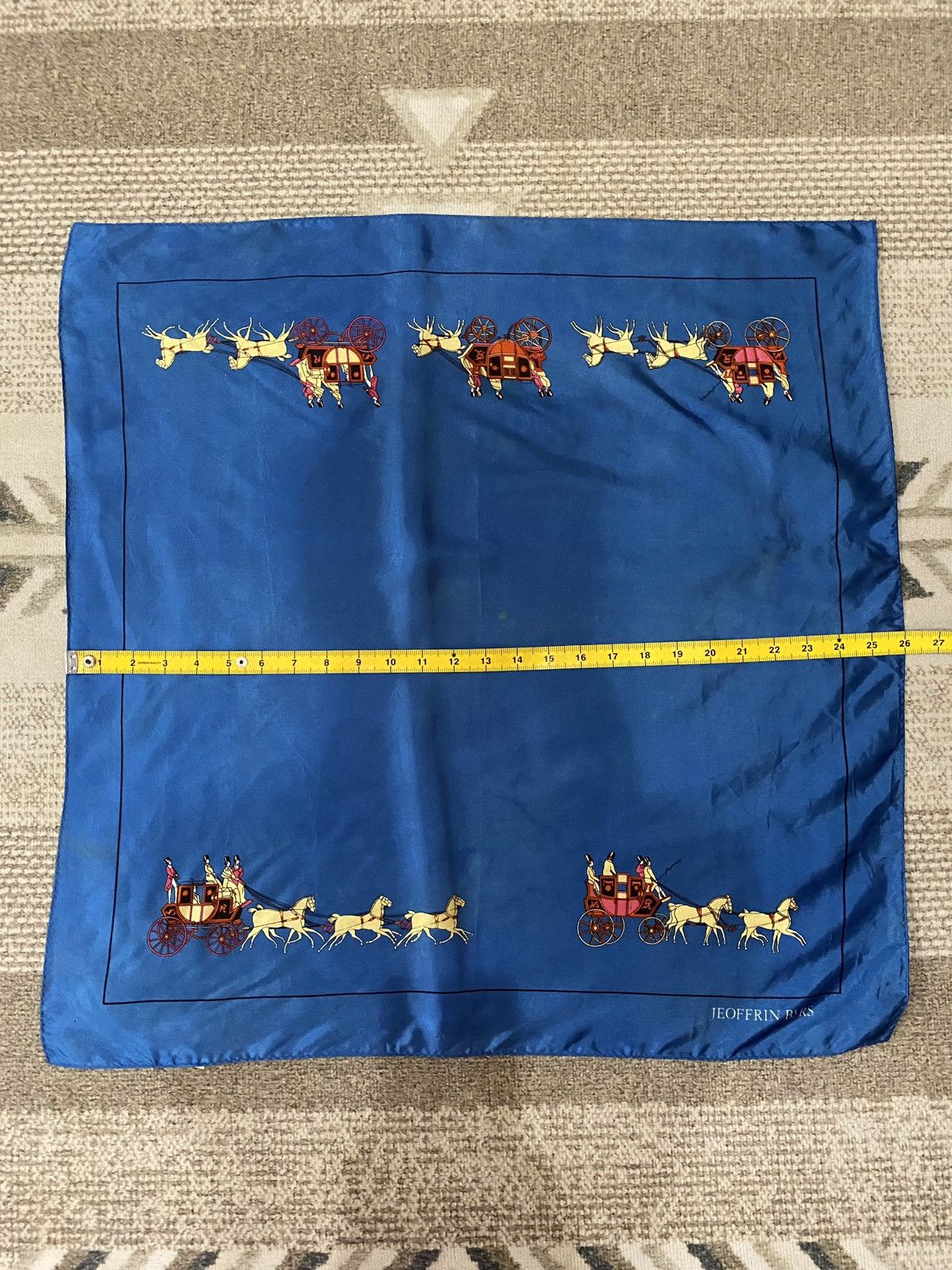 Vintage Vintage Jeoffrin Bars Scarves/Handkerchief’s/neckerchiefs Size ONE SIZE - 7 Thumbnail