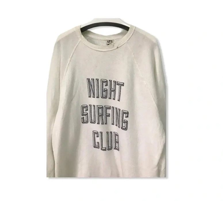 Japanese Brand × Uniqlo Uniqlo SpellOut Night Surfing Club Sweatshirt Size US L / EU 52-54 / 3 - 2 Thumbnail