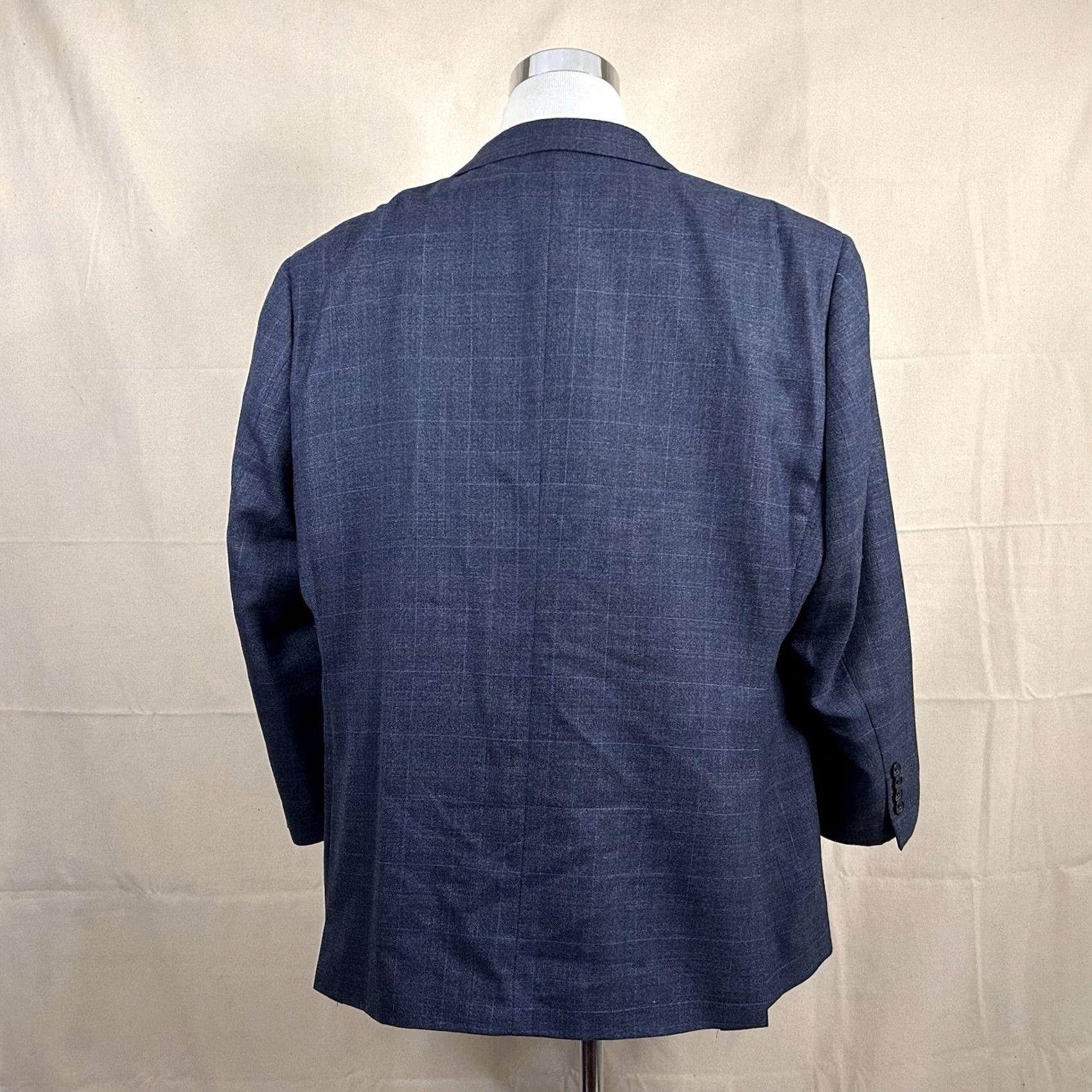 Pronto Uomo Pronto Uomo 52R Sport Coat Wool Blend Blue Plaid Two Button Double Vented Size US XS / EU 42 / 0 - 6 Thumbnail