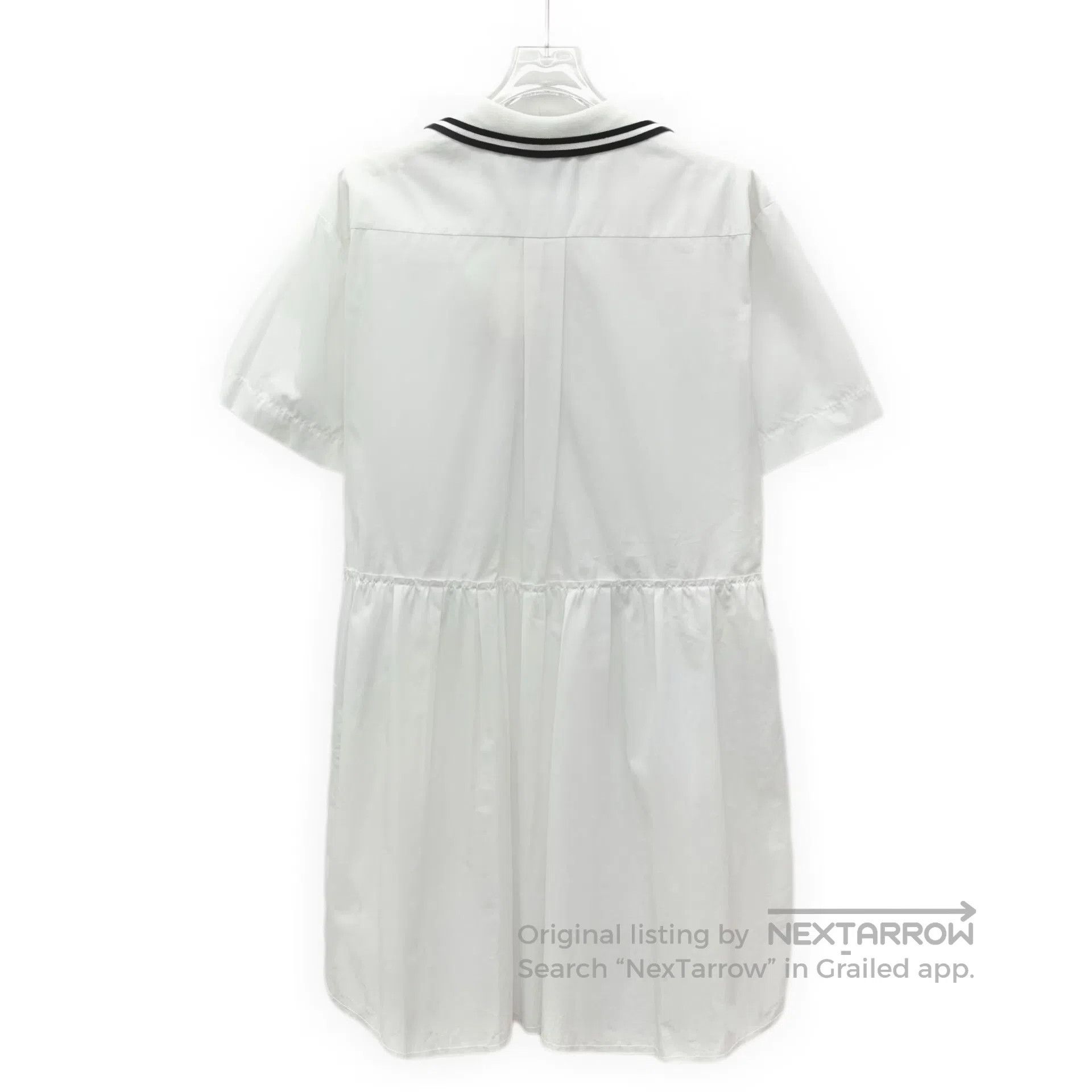 Miu Miu Miu Miu White logo letter embroidery cotton lapel single-b Size XS / US 0-2 / IT 36-38 - 2 Thumbnail