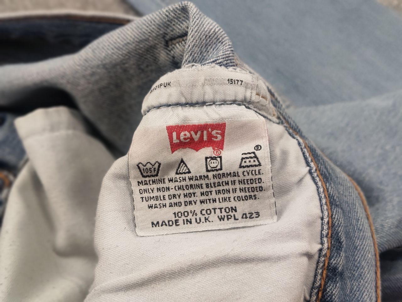 Levi's Vintage 90's Levis 501 Sashiko Patchwork Face Jeans watanabe Size US 33 - 23 Thumbnail