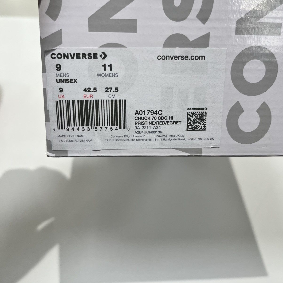 Comme des Garcons × Converse Converse Chuck Taylor All Star 70 Hi x CDG Play Red Midsole Size US 9 / EU 42 - 16 Thumbnail