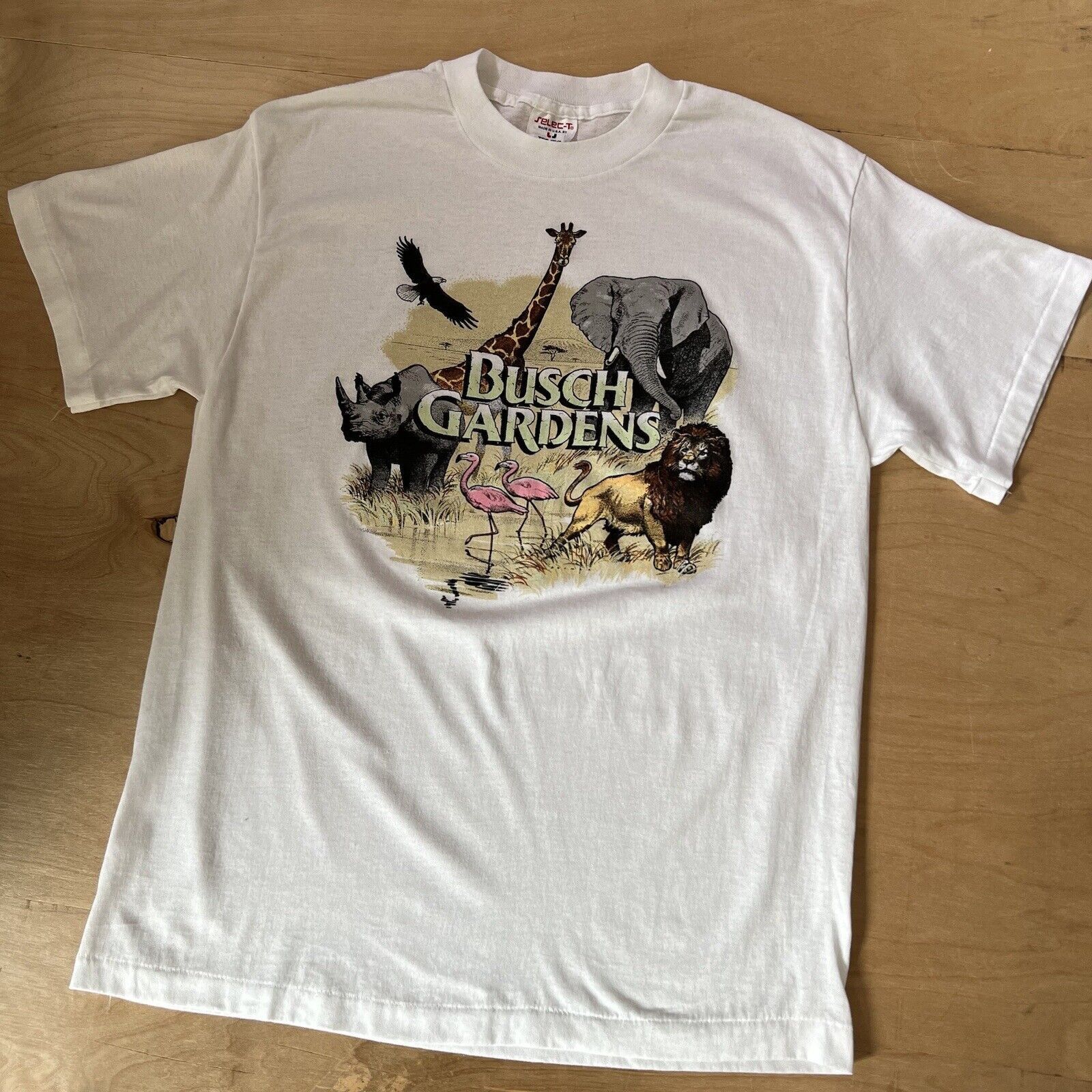 Vintage Vintage Busch Gardens Shirt XL White 80s Tampa Bay Florida Size US XL / EU 56 / 4 - 6 Thumbnail