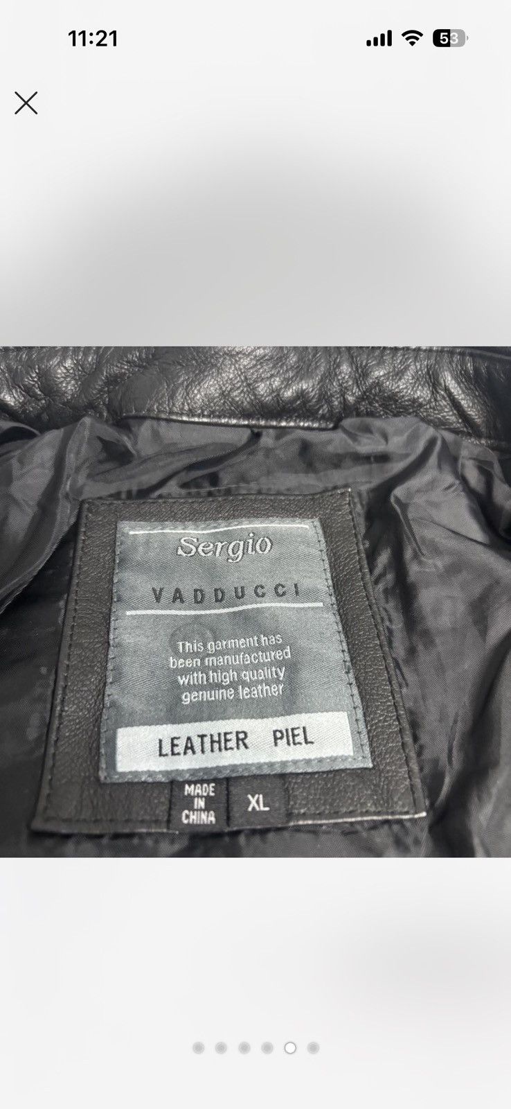Other Sergio Vadducci black leather coat Size XL Size US XL / EU 56 / 4 - 5 Thumbnail