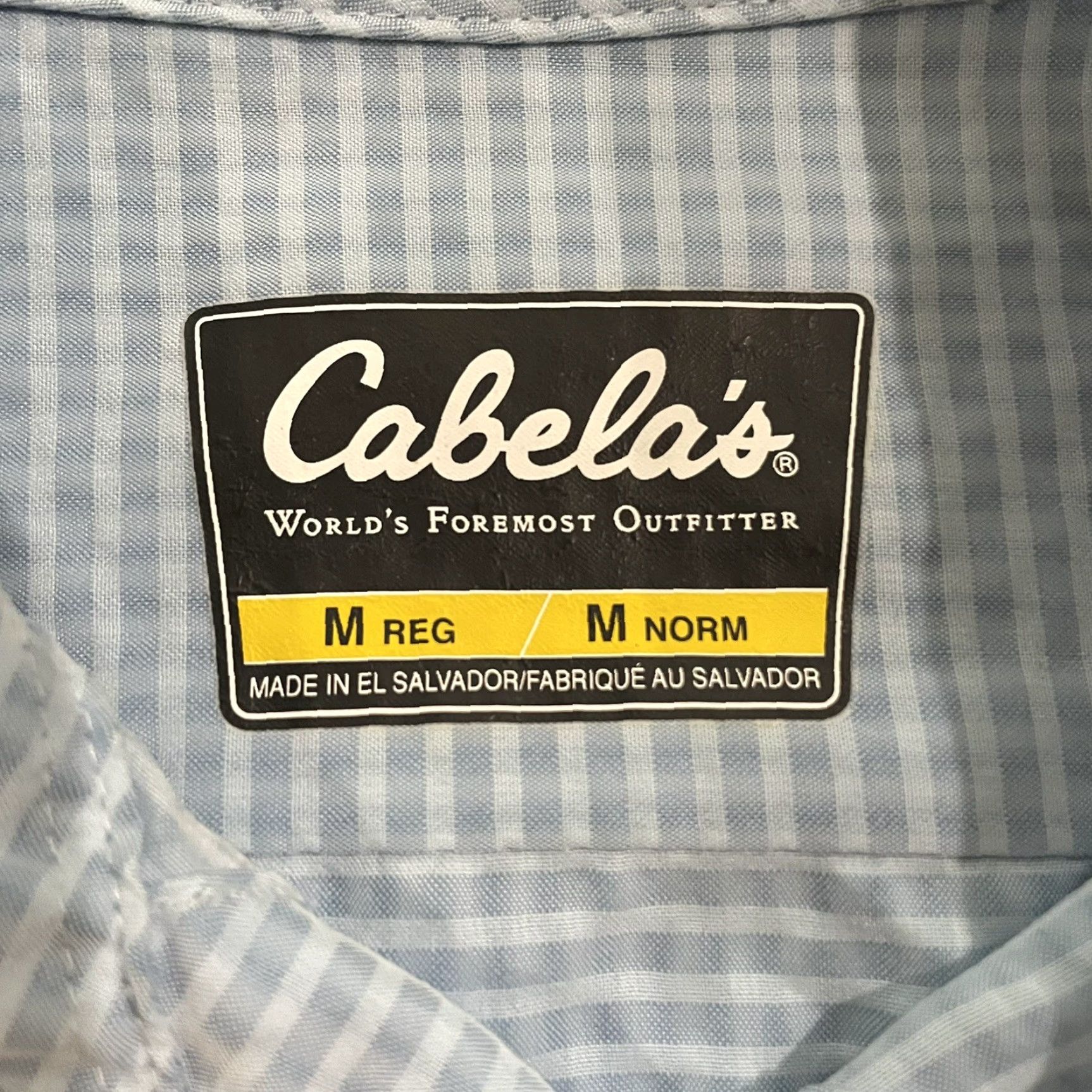 Vintage CABELA'S Modal Blend Blue Striped Button-Up Shirt Mens Size M Size US M / EU 48-50 / 2 - 4 Thumbnail
