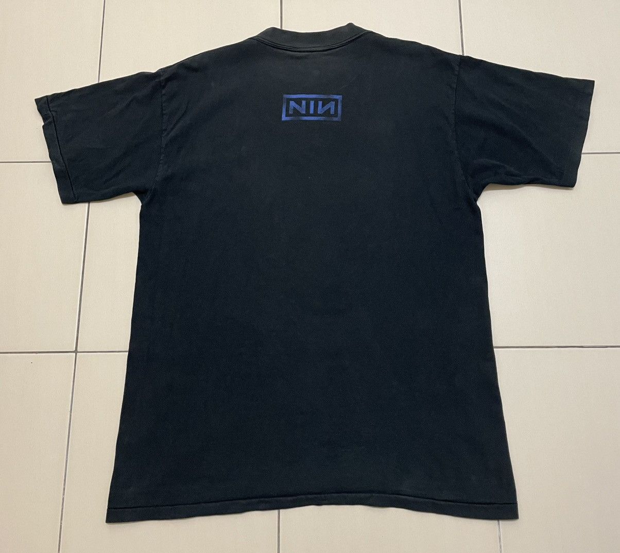 Band Tees Vtg 90s Nine Inch Nails The Fragile Tour 1999 Blue Blur Tee Size US L / EU 52-54 / 3 - 3 Thumbnail