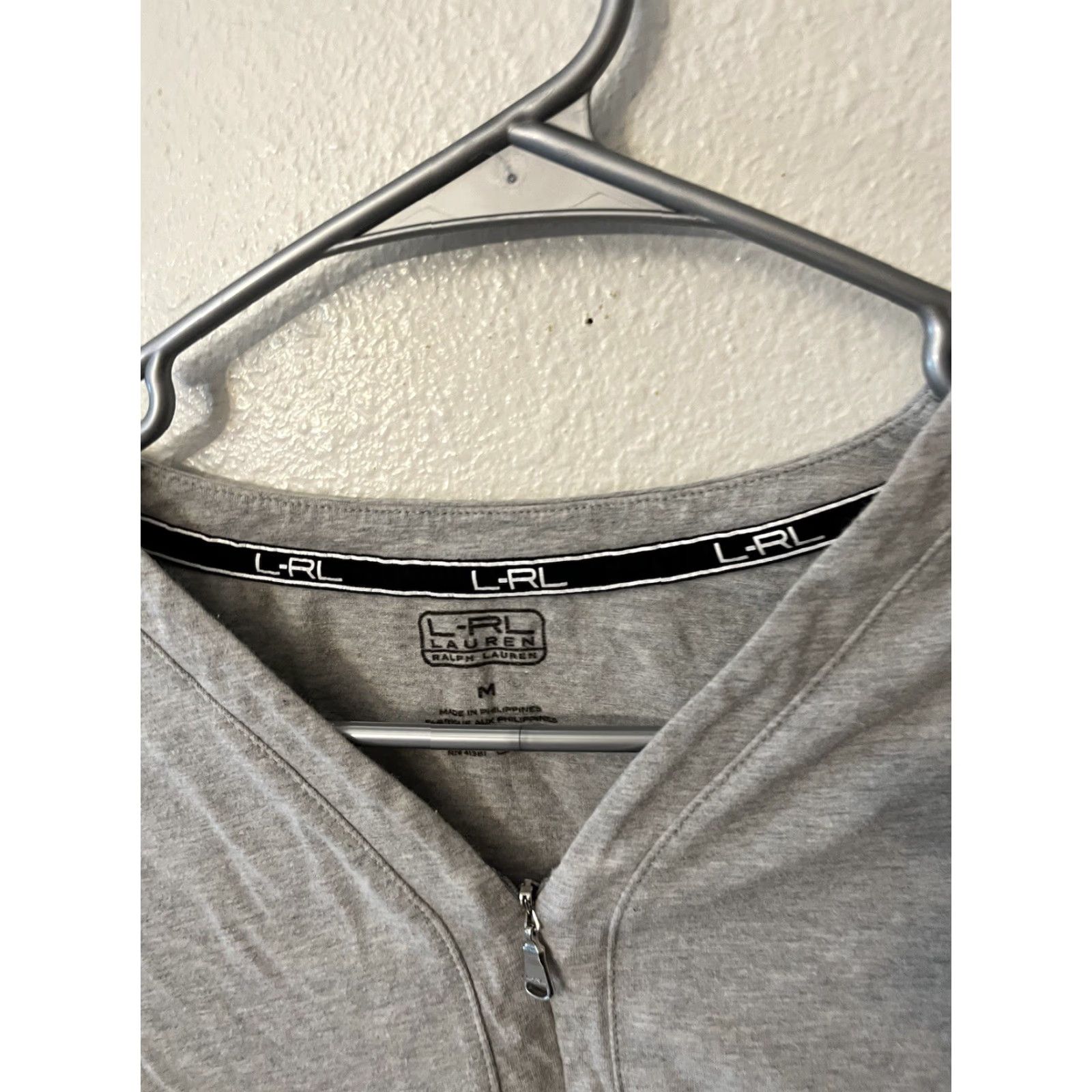Ralph Lauren VINTAGE Lauren Ralph Lauren Gray 1/4 Zip Cotton Pullover Shirt Women’s M 3/4 Sleeve Size M / US 6-8 / IT 42-44 - 3 Thumbnail