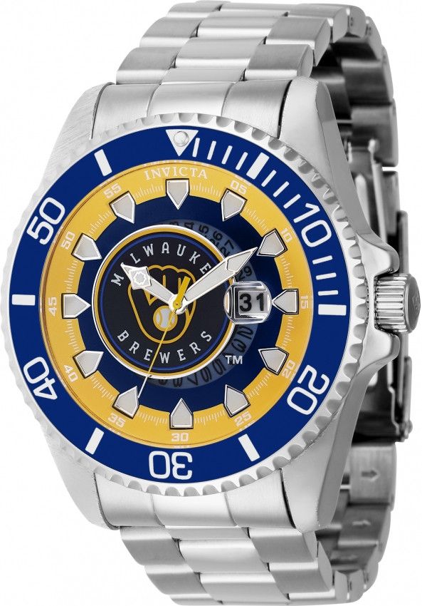 Invicta × MLB MLB Milwaukee Brewers Quartz Men's Watch Size ONE SIZE - 1 Thumbnail