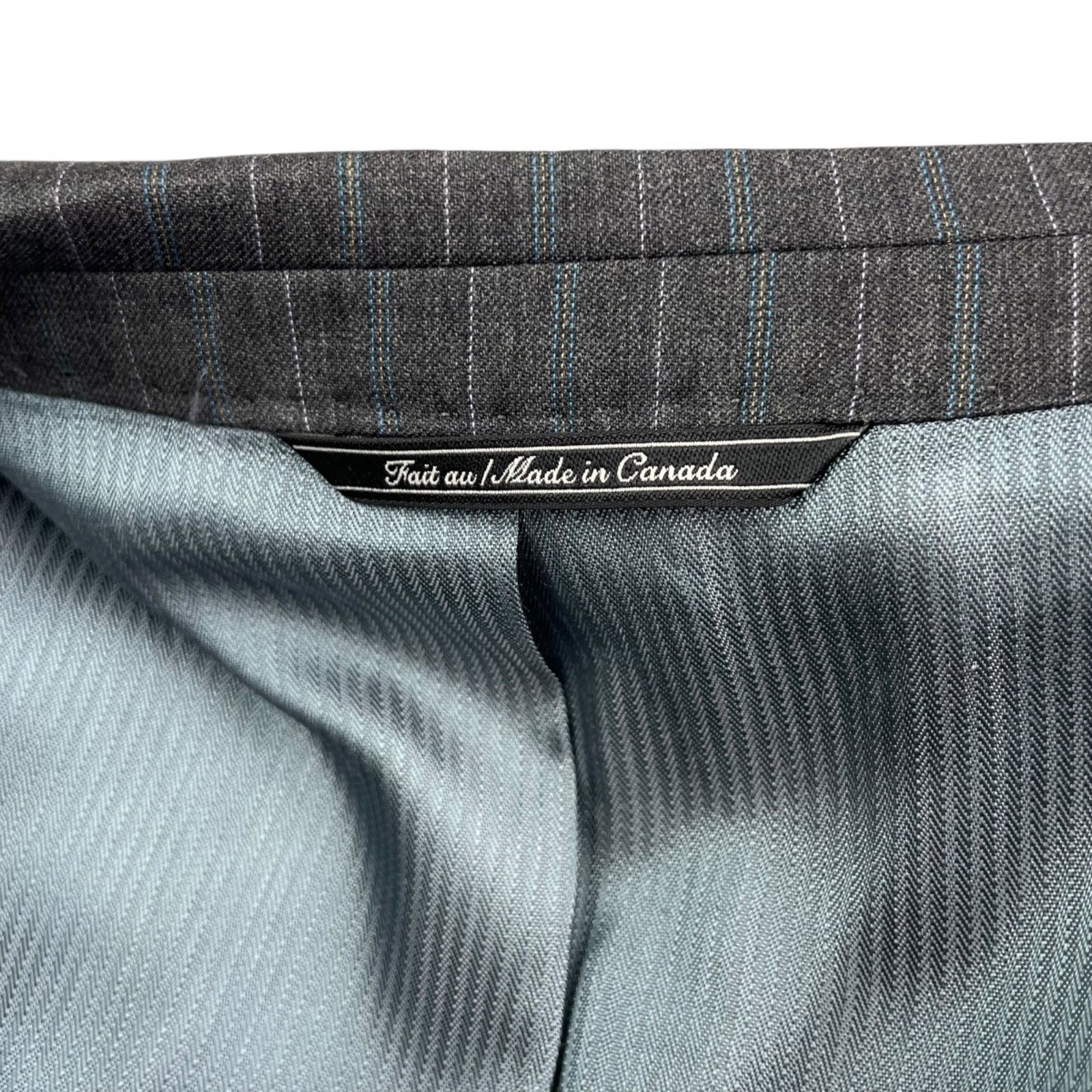 Jack Victor Jack Victor Men's Powell 100% Wool 2-Button Suit Gray Stripe Size 48R - 5 Thumbnail