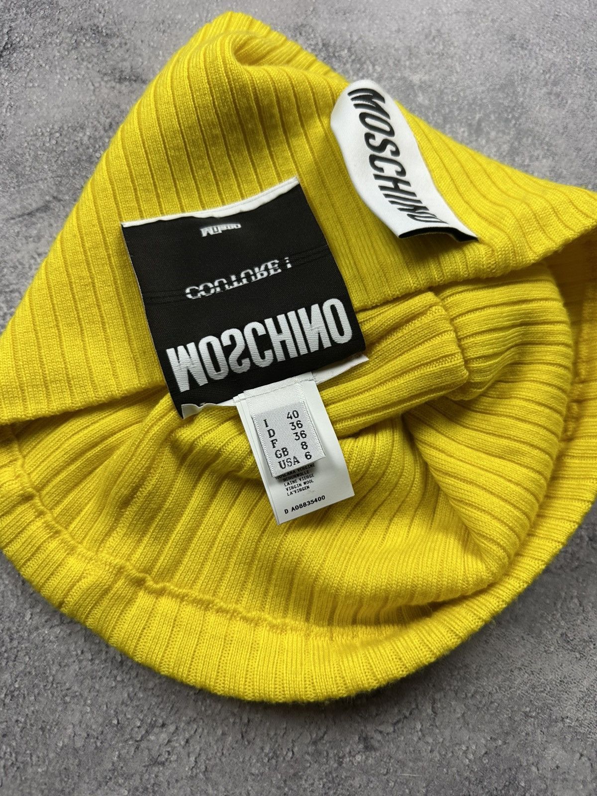 Moschino Moschino Couture Wool Ribbed Scarf Neckwarm Made in Italy Size ONE SIZE - 8 Thumbnail
