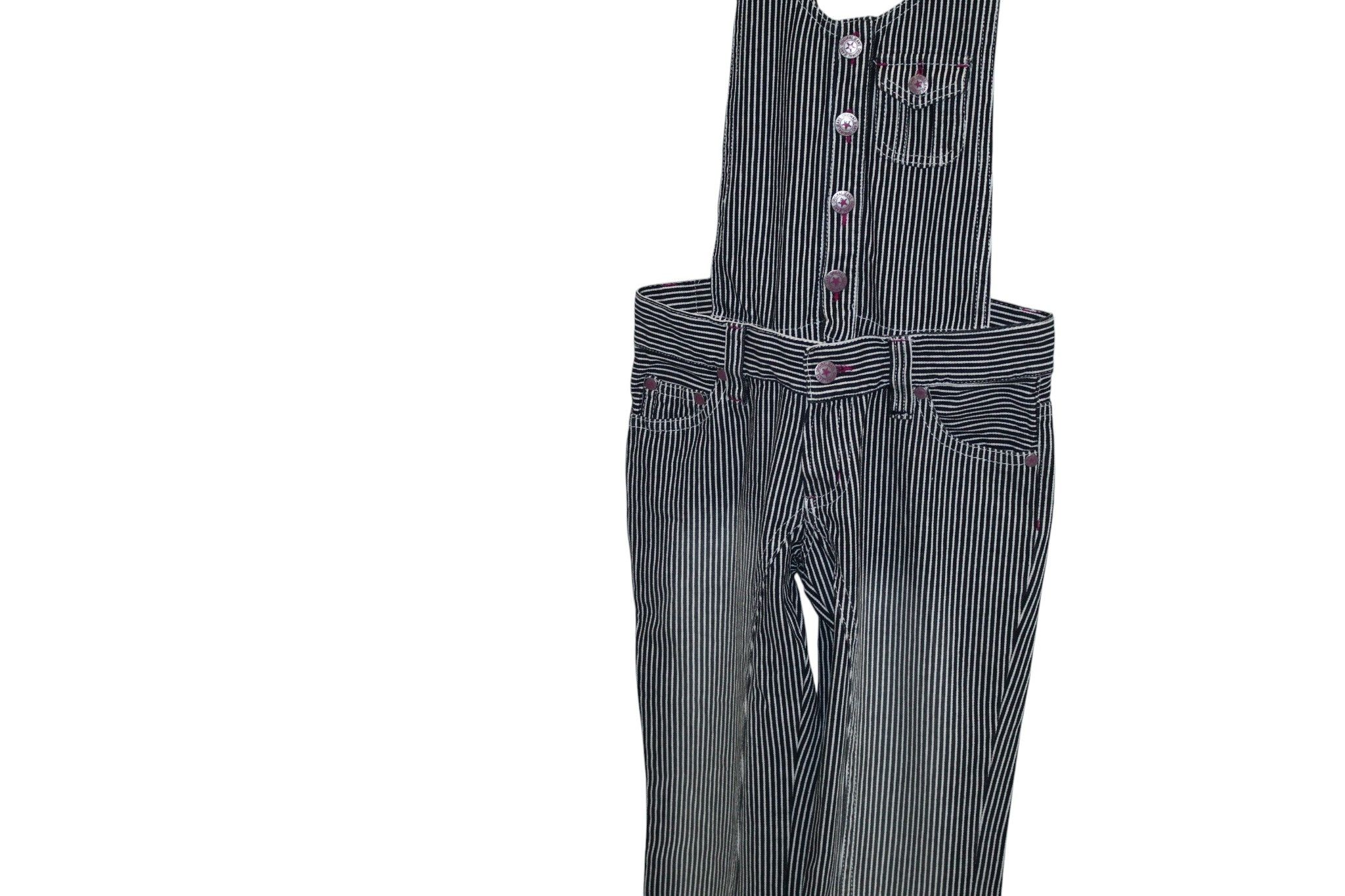 Hysteric Glamour Sky Bomber Garment Faded Denim Hickory Stripe Overalls Size US 30 / EU 46 - 7 Thumbnail